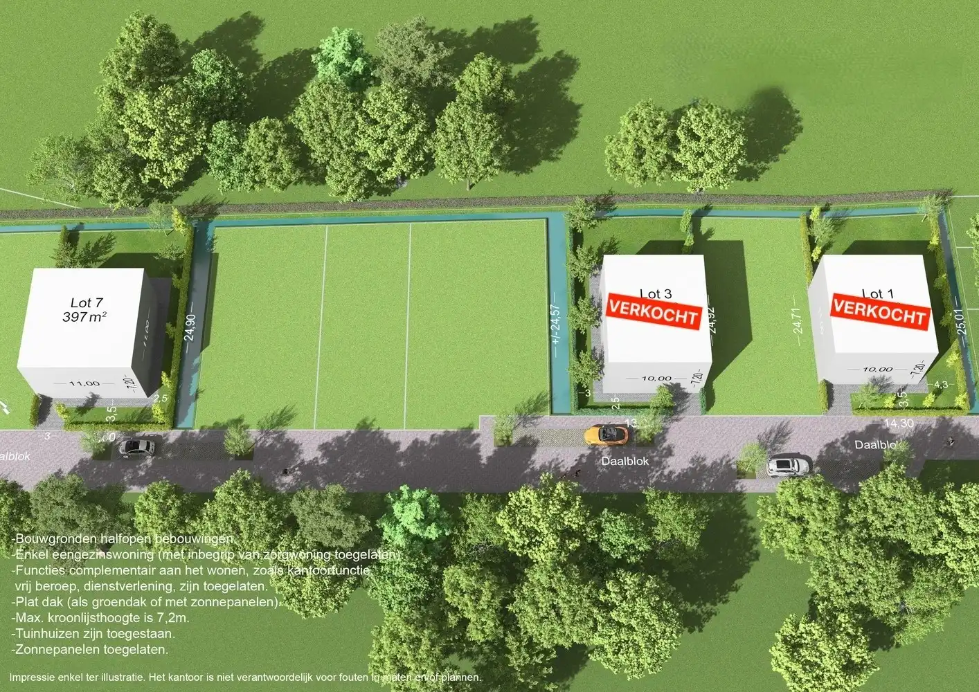 Bouwgrond halfopen bebouwing op perceel van 397 m² foto 3