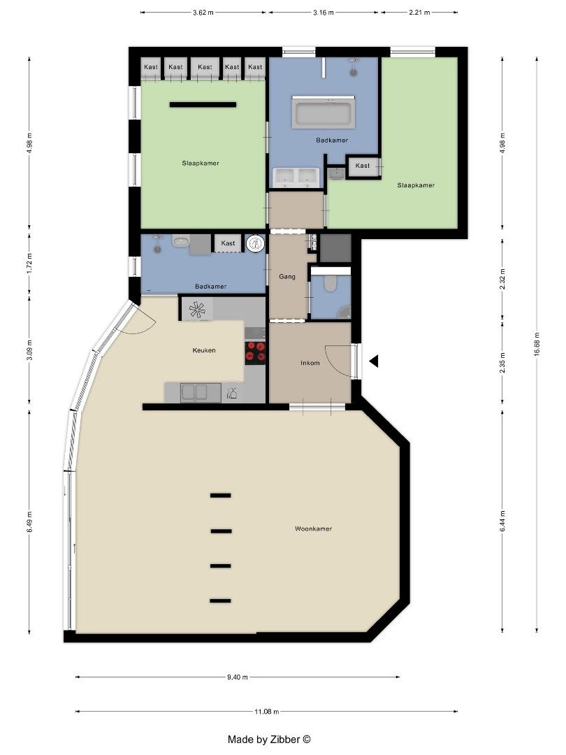 LUXE APPARTEMENT VAN 135 m² met TERRAS VAN 70 m²  IN LANAKEN CENTRUM ! foto 27