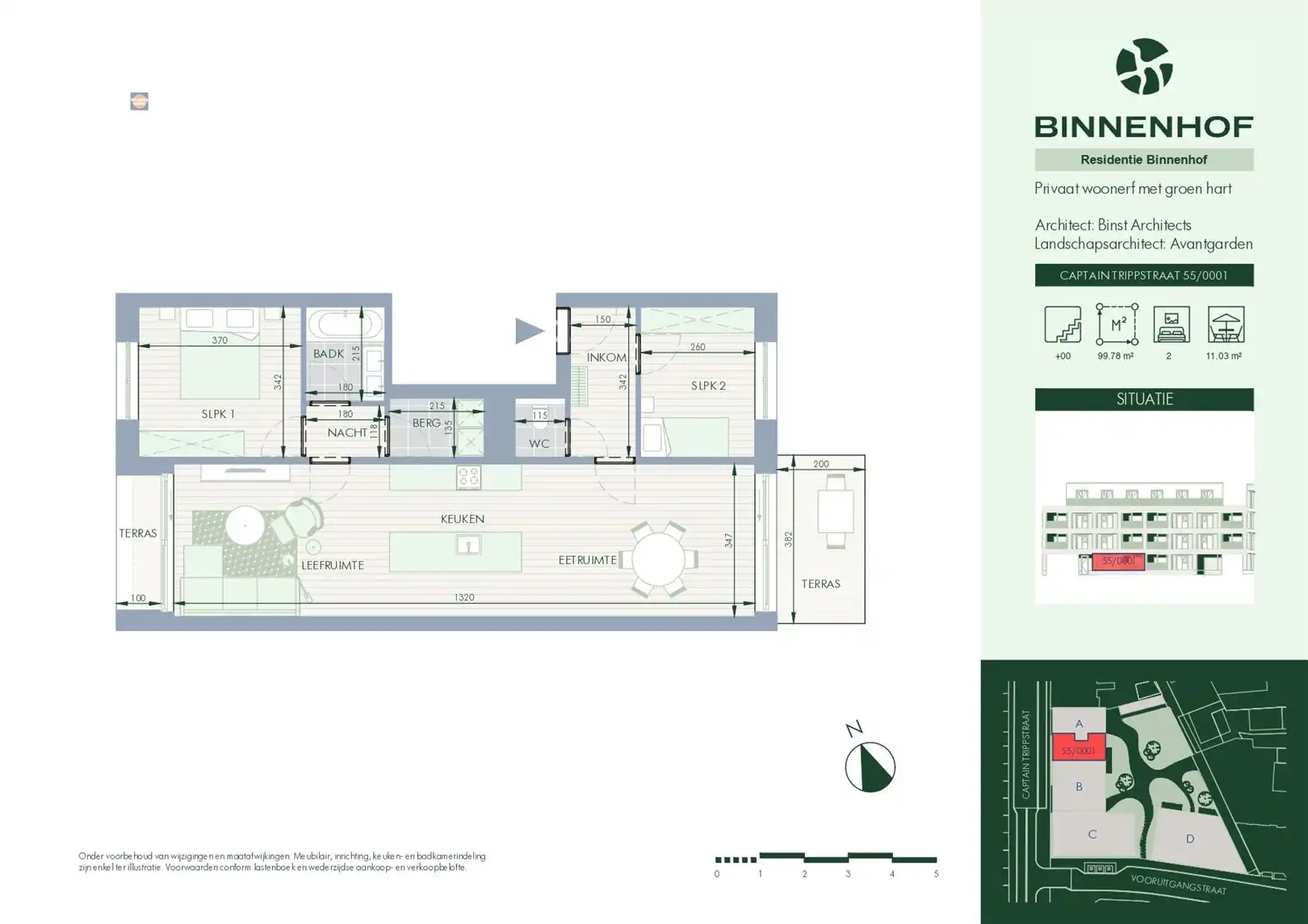 Gelijkvloers appartement met twee slaapkamers en groenzicht foto 9