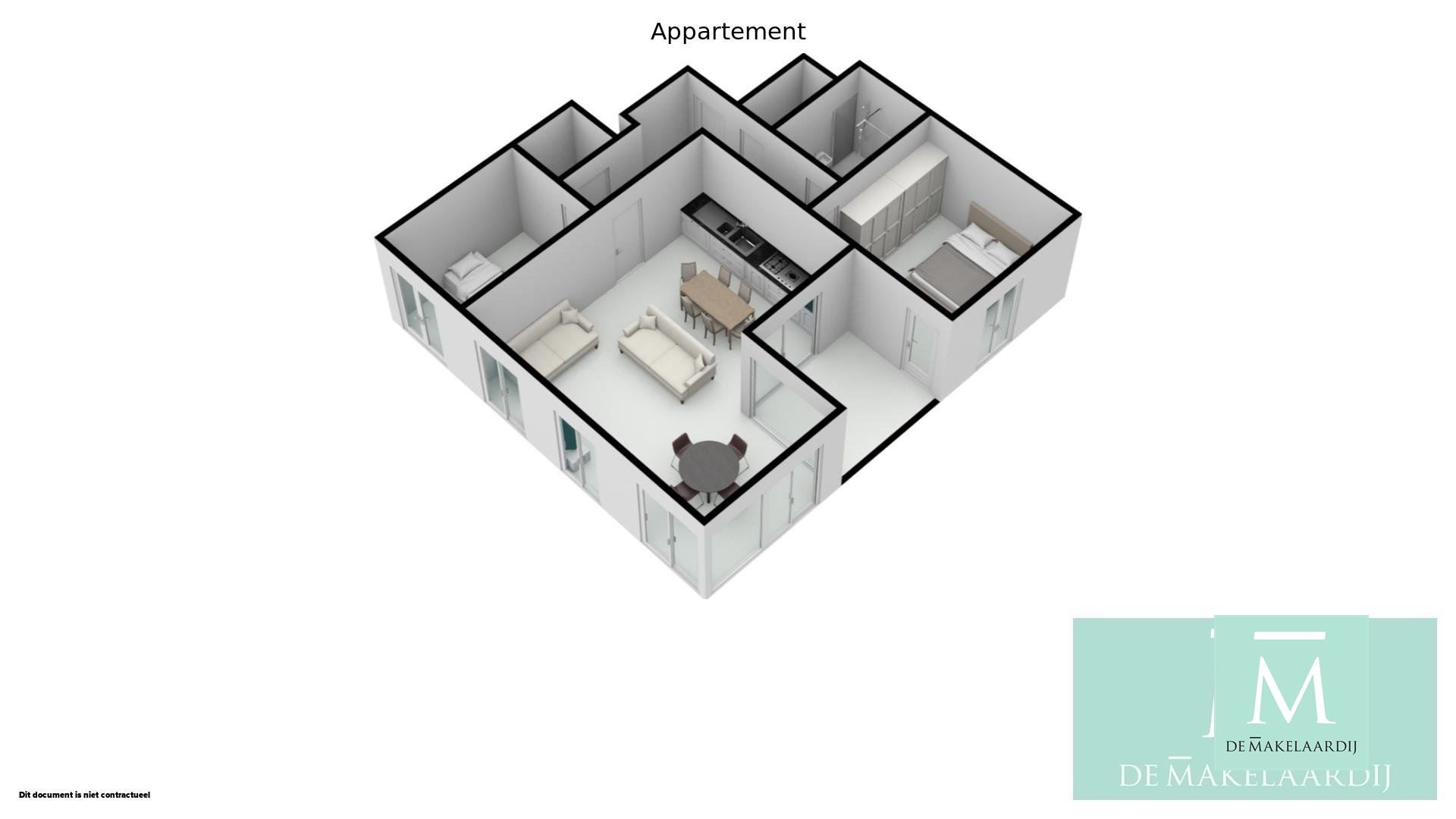 Lichtrijke en energiezuinige penthouse met twee slaapkamers foto 15