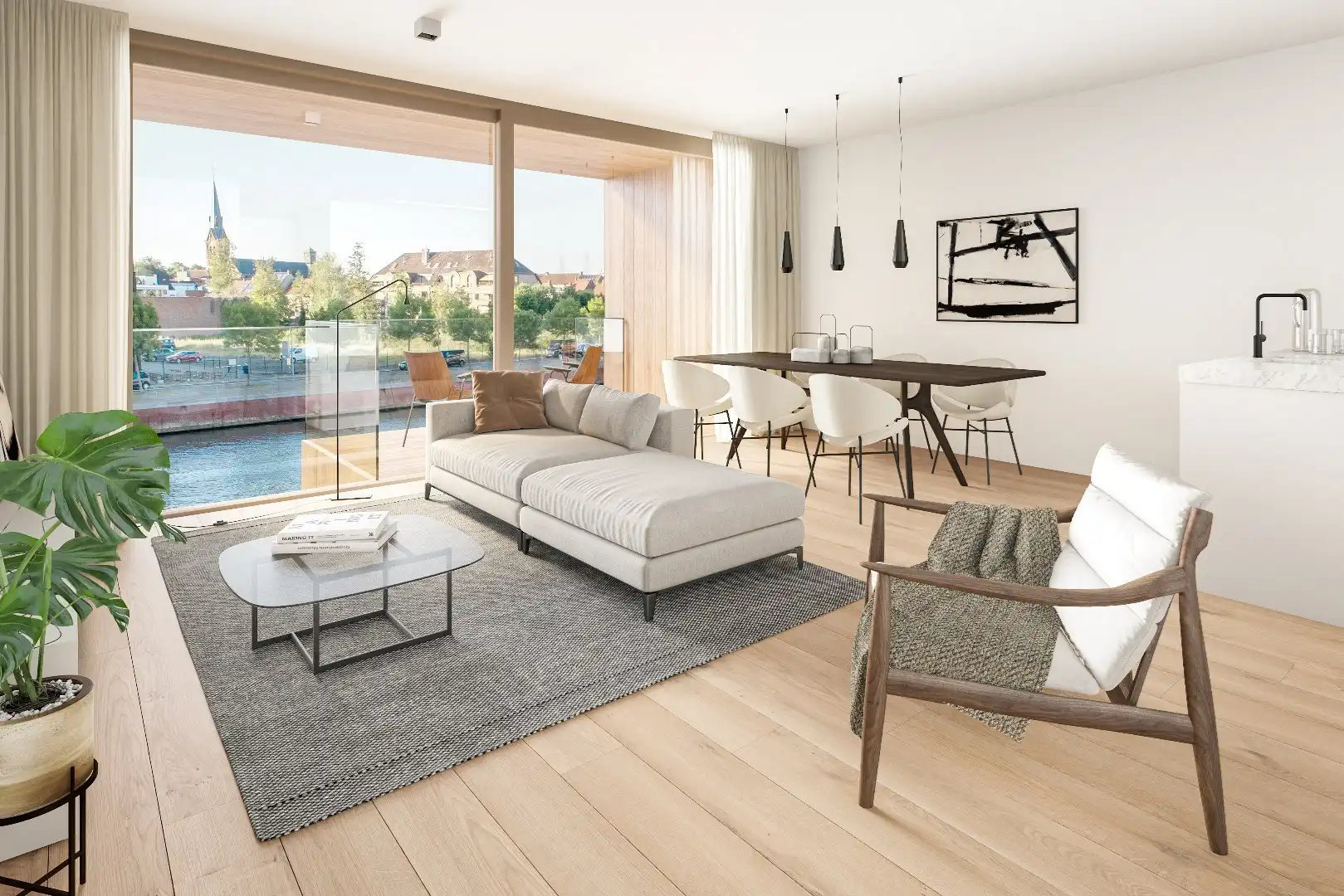 Verhuurd Appartement ( 93,1 m²) aan de Leie met 2 kamers en een terras (van 5,2 m²) foto 17