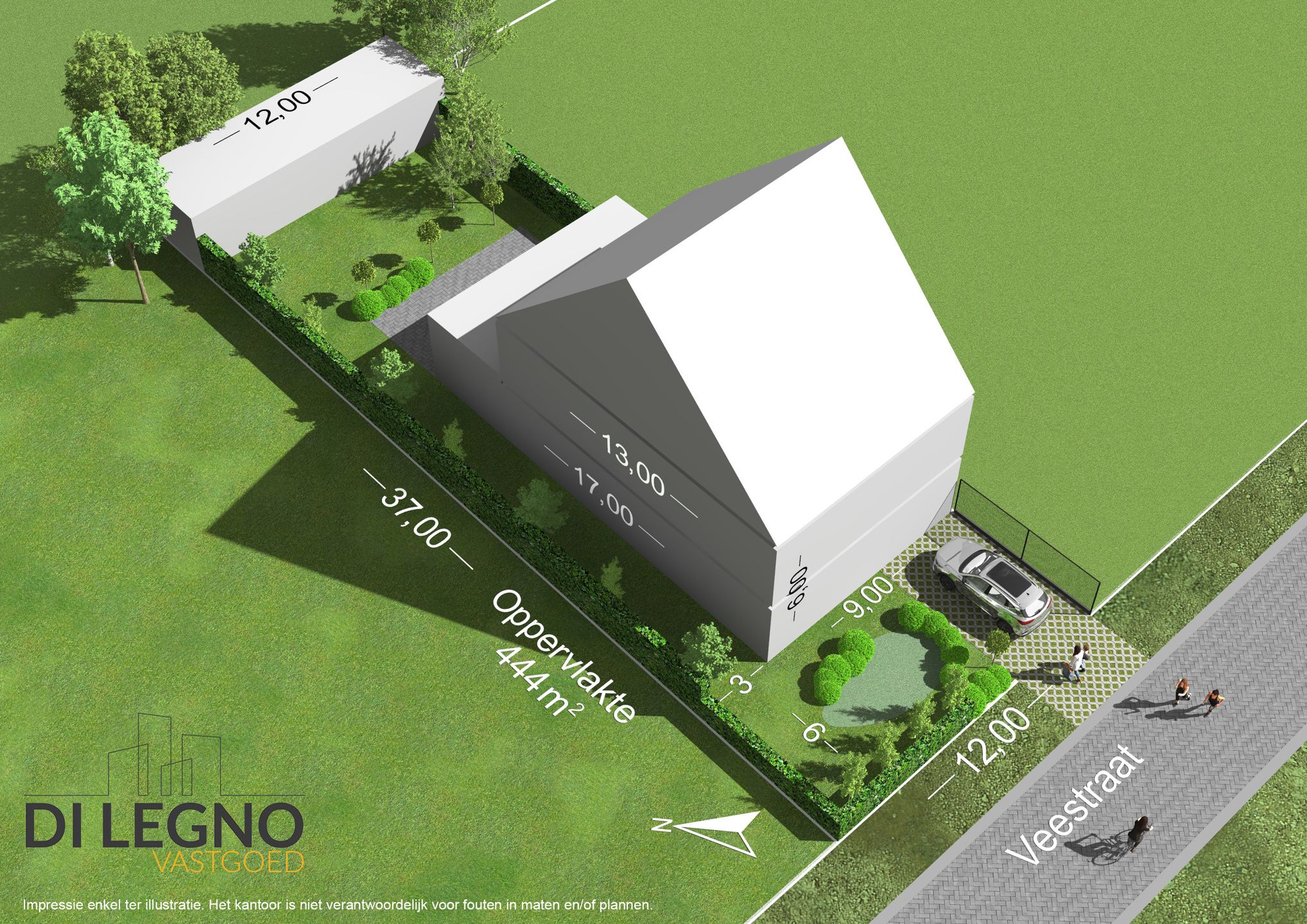 Zeer gunstig gelegen bouwgrond van 444 m² voor ruime HOB foto {{pictureIndex}}