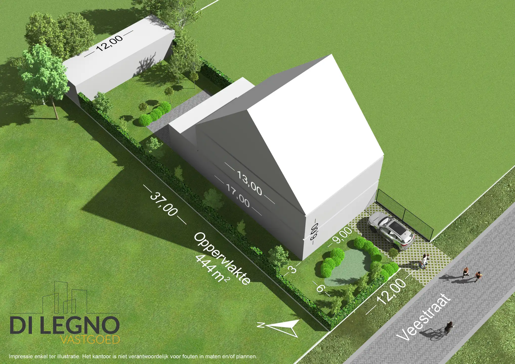 Zeer gunstig gelegen bouwgrond van 444 m² voor ruime HOB foto {{pictureIndex}}