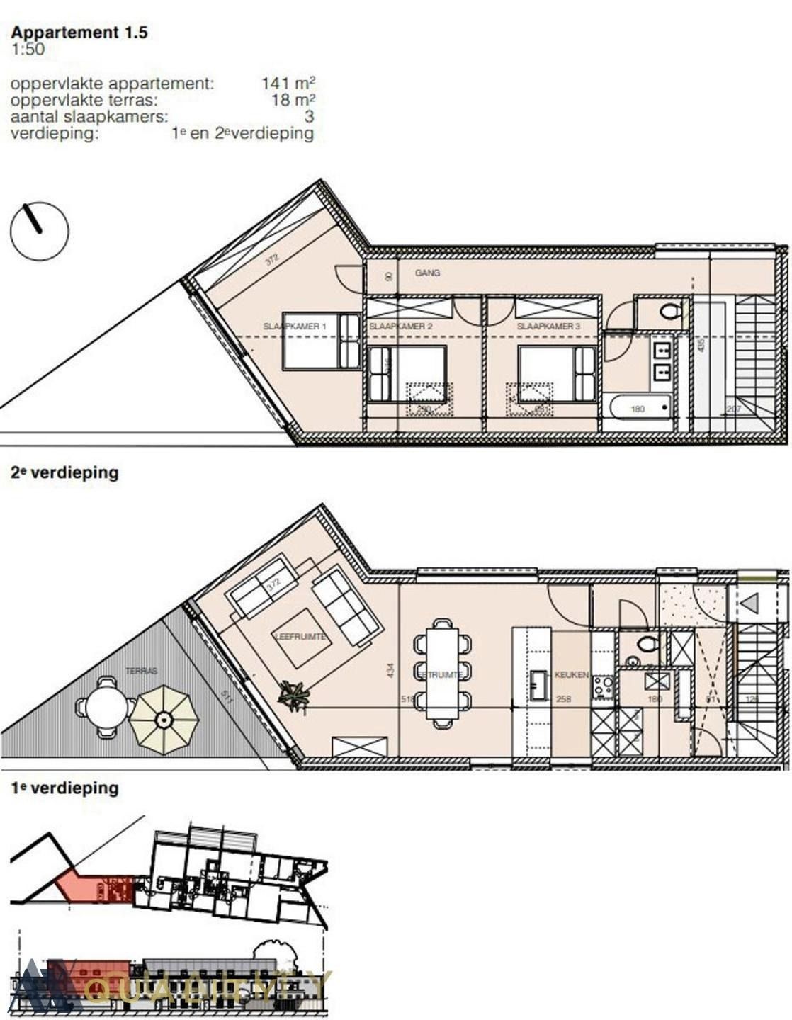 NIEUWE VOORWAARDEN LAATSTE NIEUWBOUW APPARTEMENT Residentie Oakenfield met nog een 3slpk. (duplex) (141 m²) met terras (18 m²) foto 4