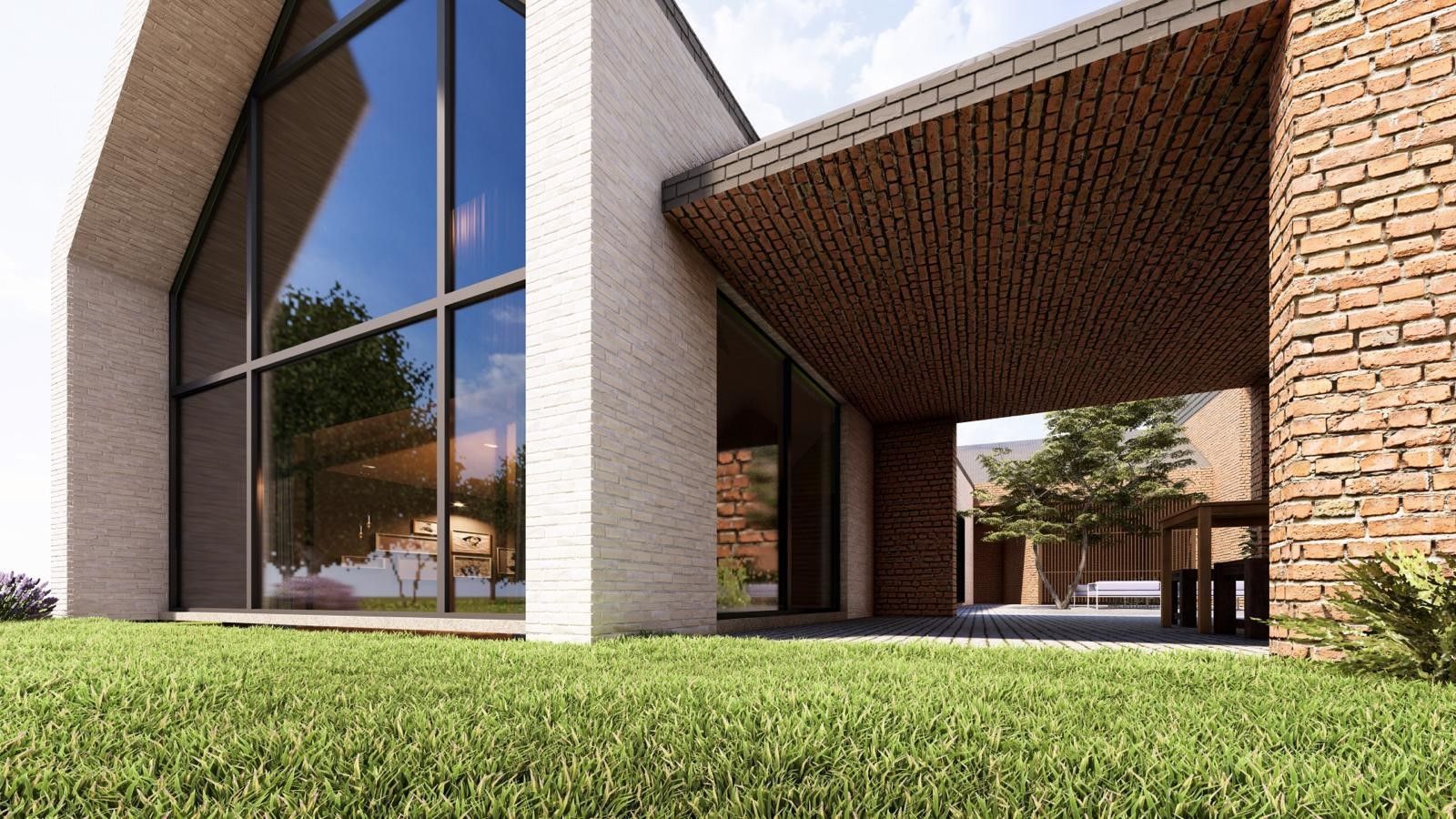 NIEUWBOUW CASCO RIANTE VILLA IN CENTRUM VAN BEVERST OP 35A55CA. foto 6