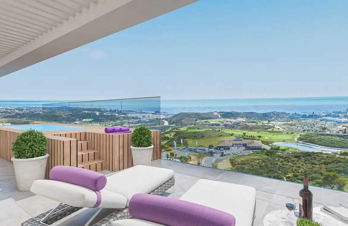 Laatste luxe penthouse met panoramische zichten aan Cala de Mijas foto {{pictureIndex}}