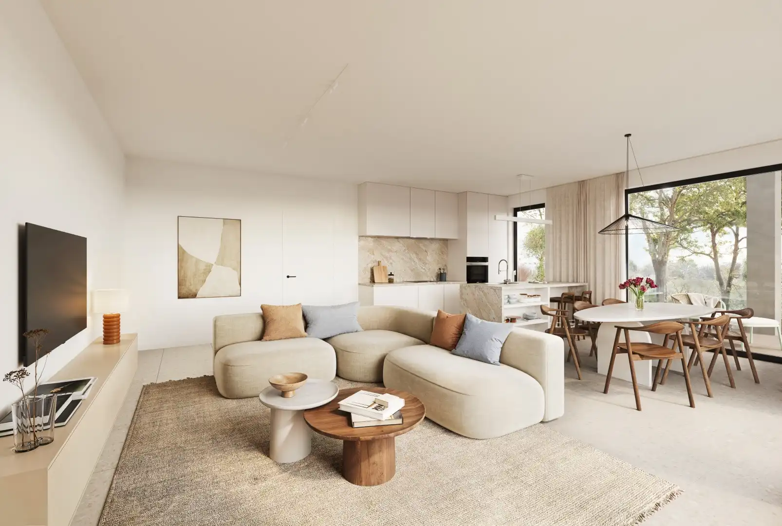 Gelijkvloers 2-slpk met groot terras aan groen foto 2