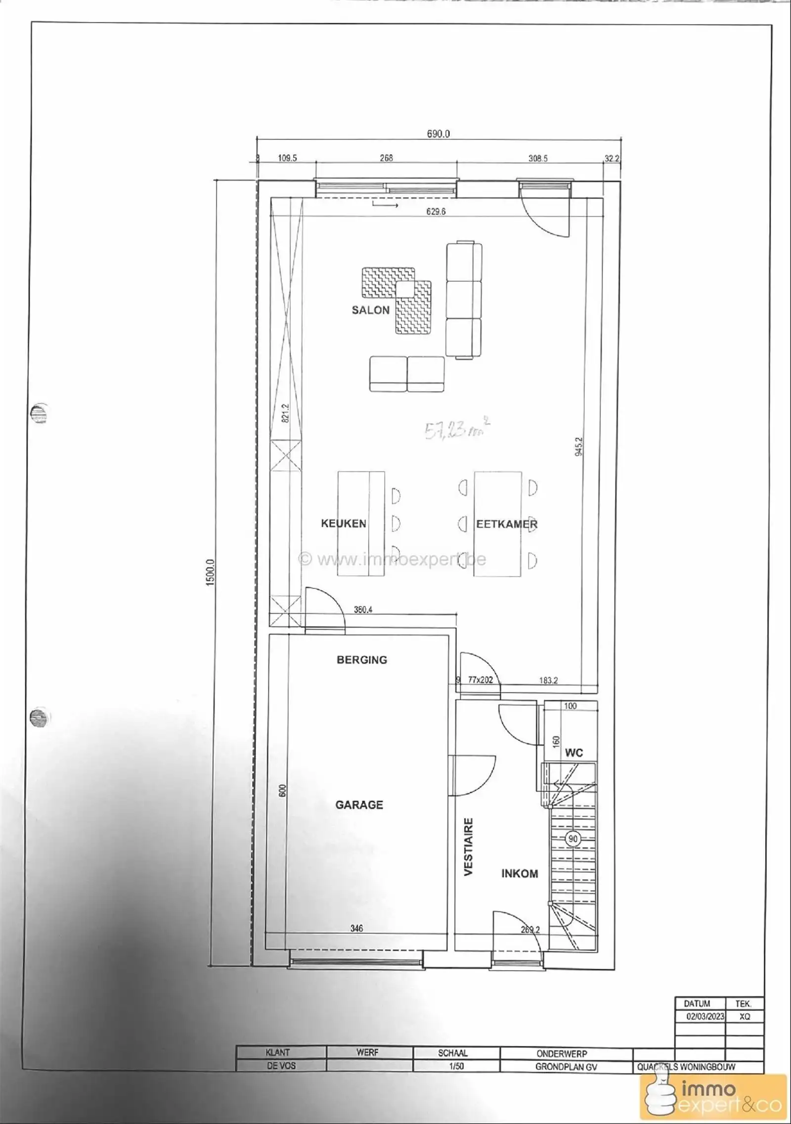 LIEDEKERKE: Bouwgrond voor gesloten bebouwing op 3a 46ca foto 8