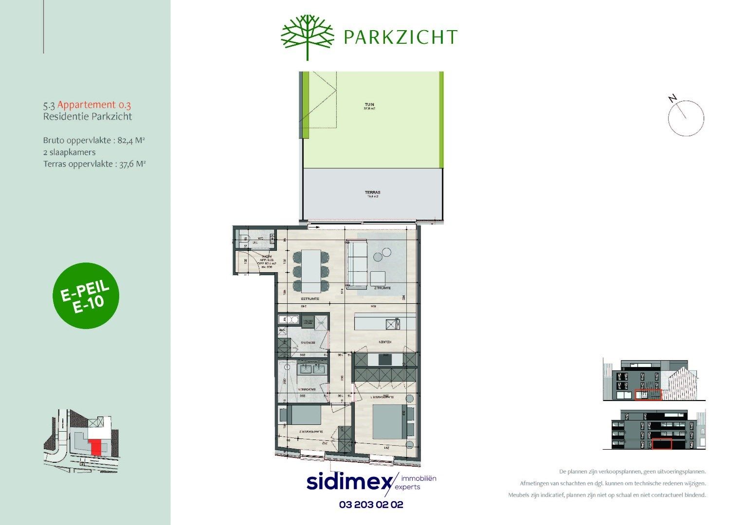 2 slpk appartement van ca. 82,4 m² met terras en tuin foto 5