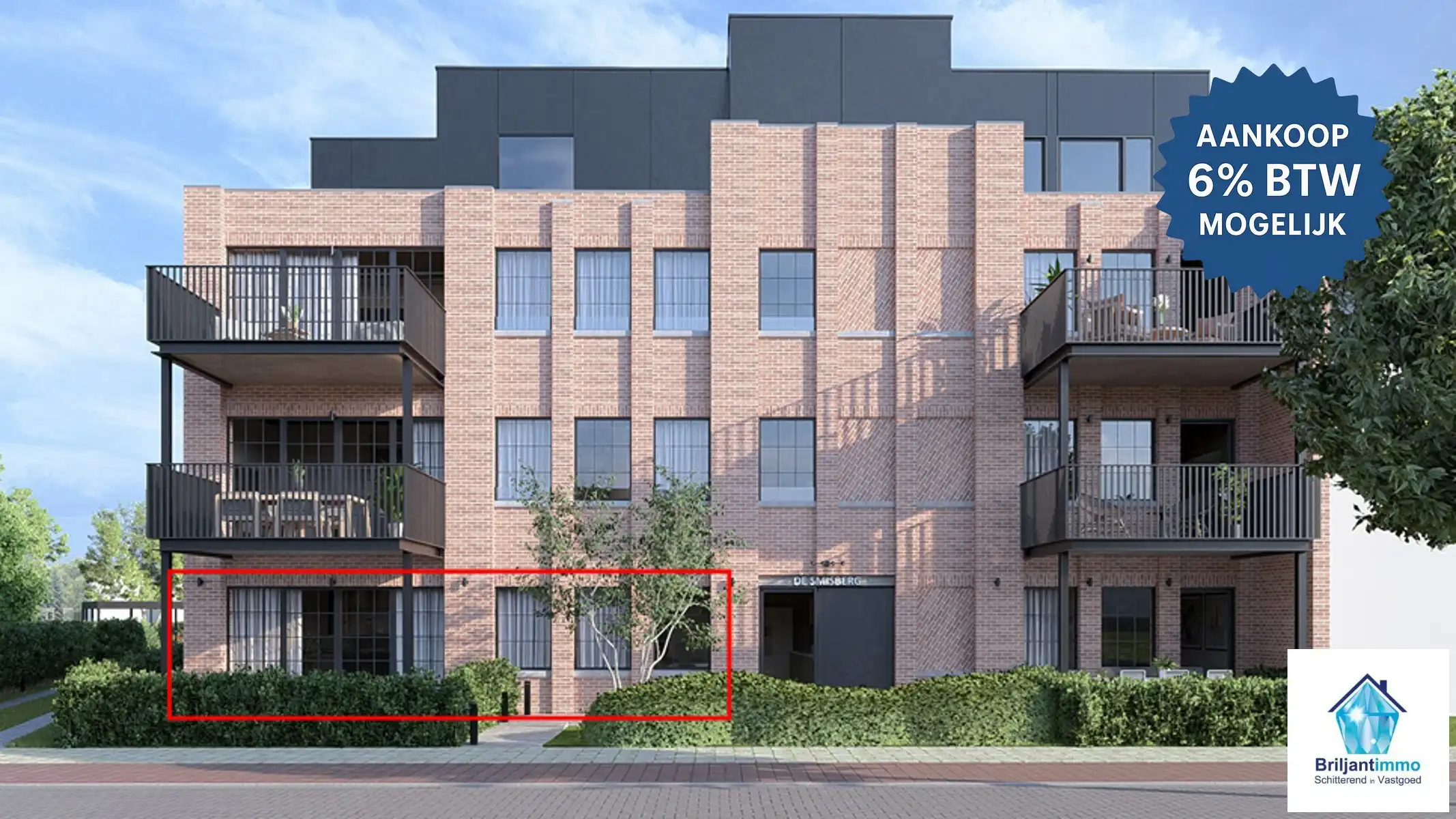 Gelijkvloers 1 slpkmr appartement met terras en privé tuin foto {{pictureIndex}}