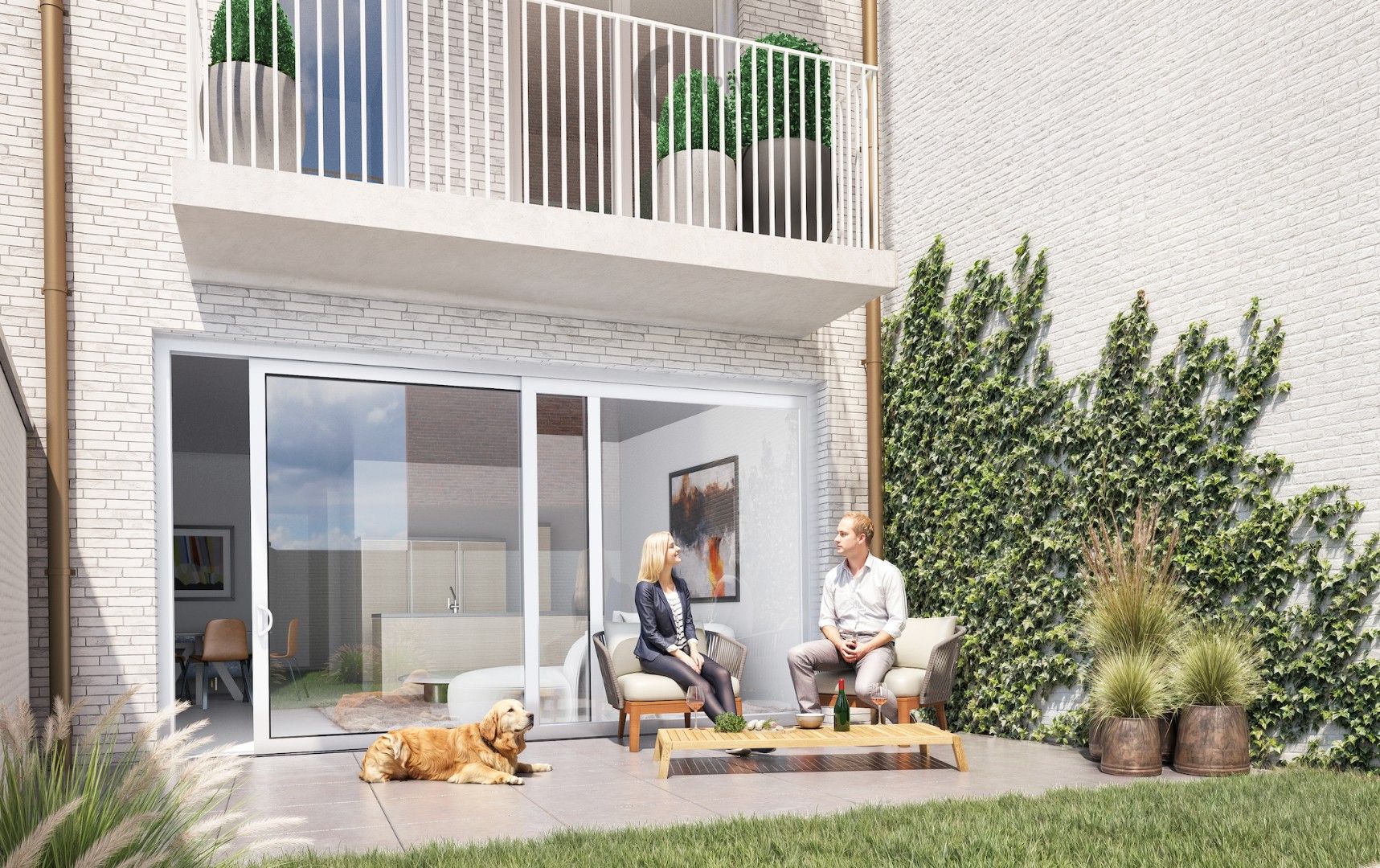 Prachtig & zonnig tuinappartement vlakbij het strand. foto {{pictureIndex}}