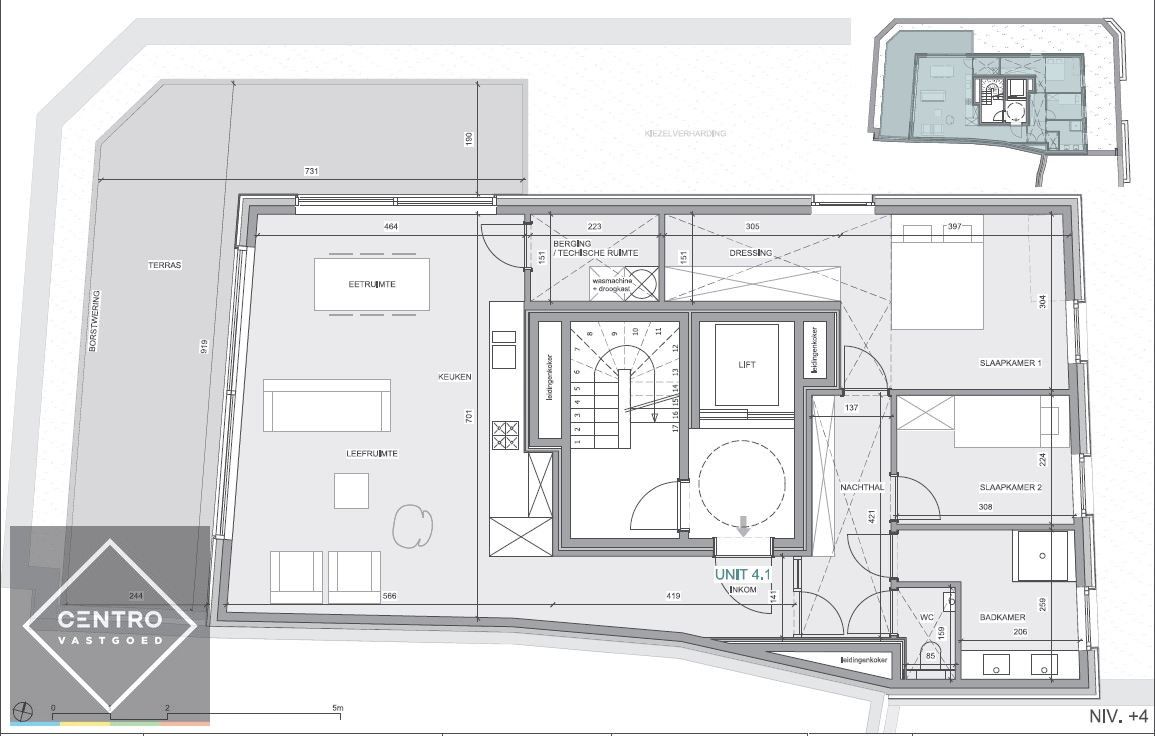 Penthouse (100m²) met RUIME terrassen (33m²) in kleinschalig project pal in het CENTRUM van Kortrijk ! Aankoop aan 6% BTW  mogelijk! foto 25
