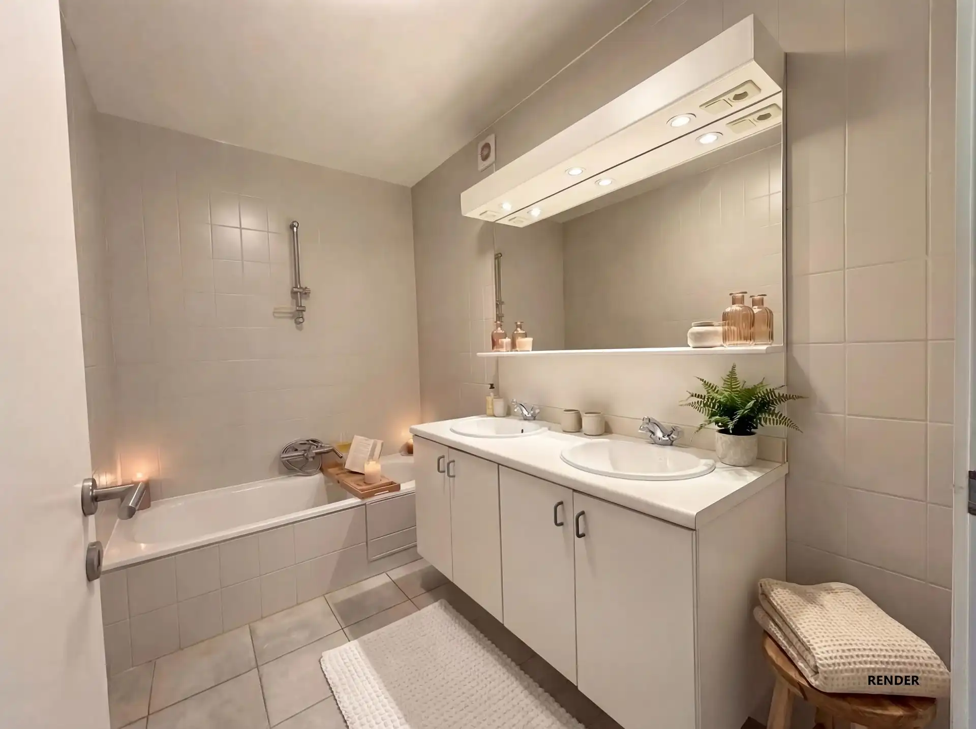 Gelijkvloers appartement met twee slaapkamers en garage te Herzele foto 11