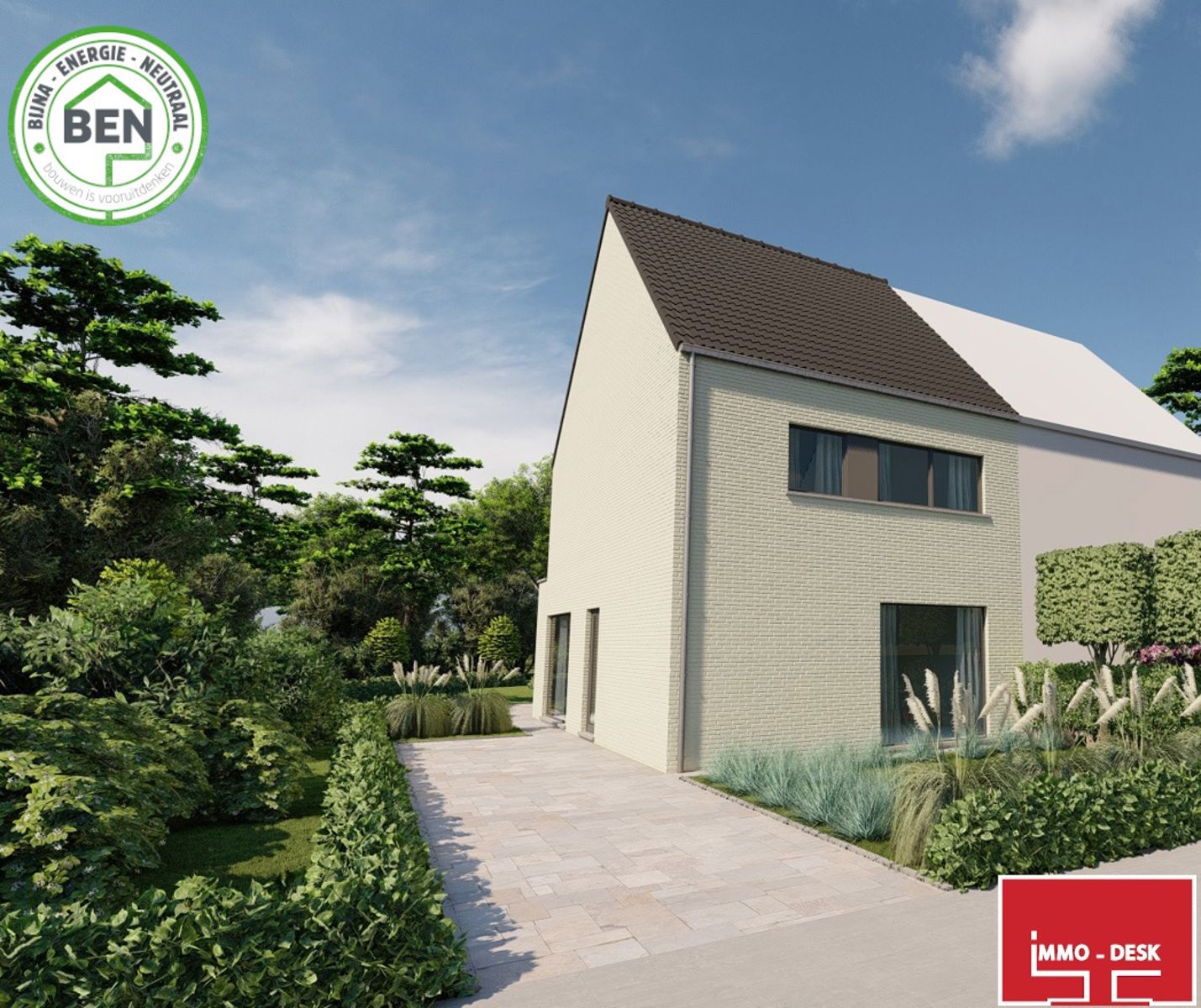 4 halfopen energiezuinige woningen in Denderleeuw foto 18