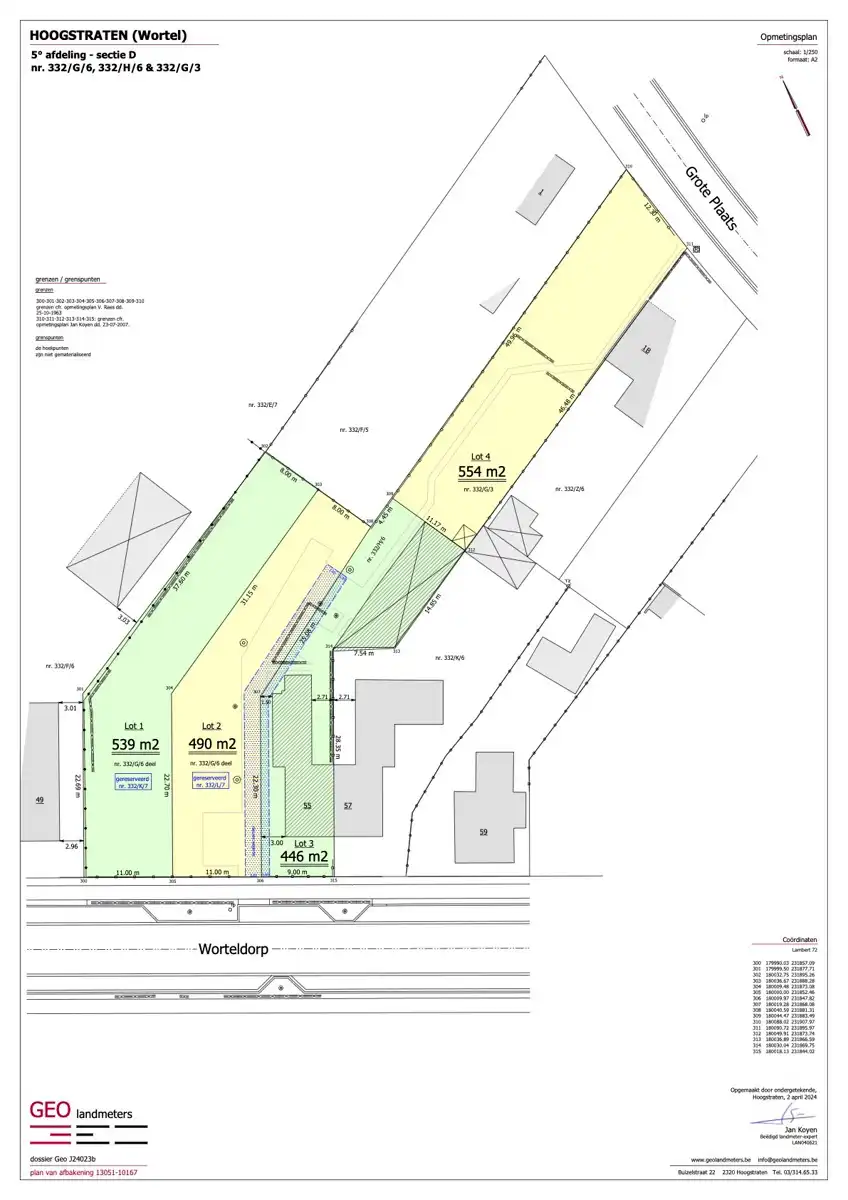 Bouwgrond voor halfopen bebouwing te koop 554m2 Wortel foto 2
