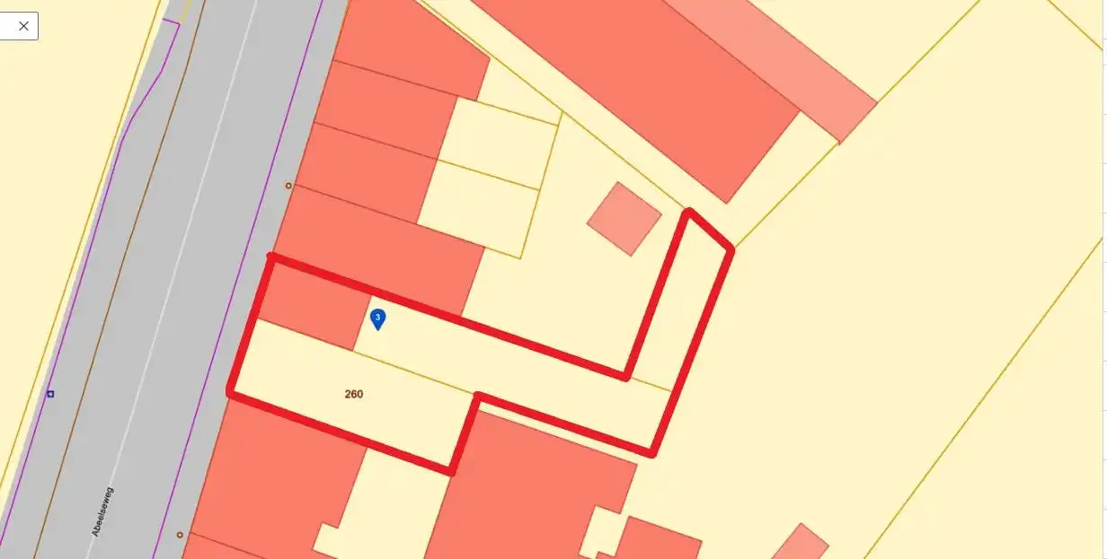 Bouwgrond te koop in de Abeelseweg 258/260 in Abele foto 5