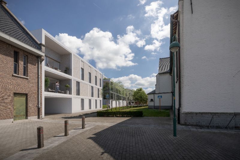 Green Square presenteert u 35 nieuwbouwappartementen en een winkelpand, letterlijk ónder de Kerktoren van Sleidinge. foto 12