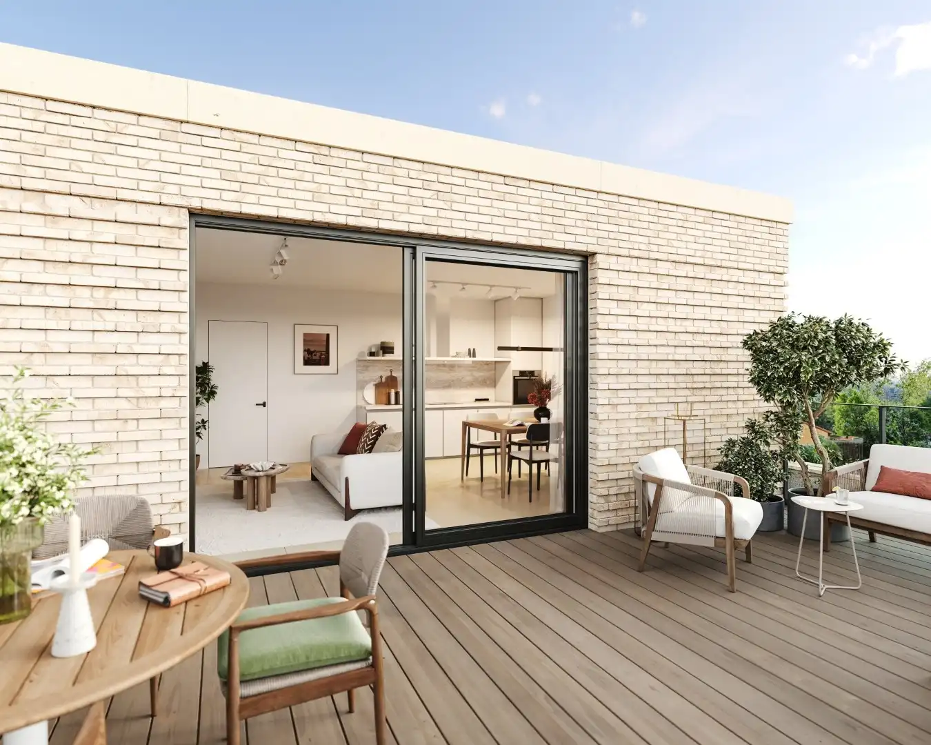 2-slaapkamerappartement met groot terras foto 6