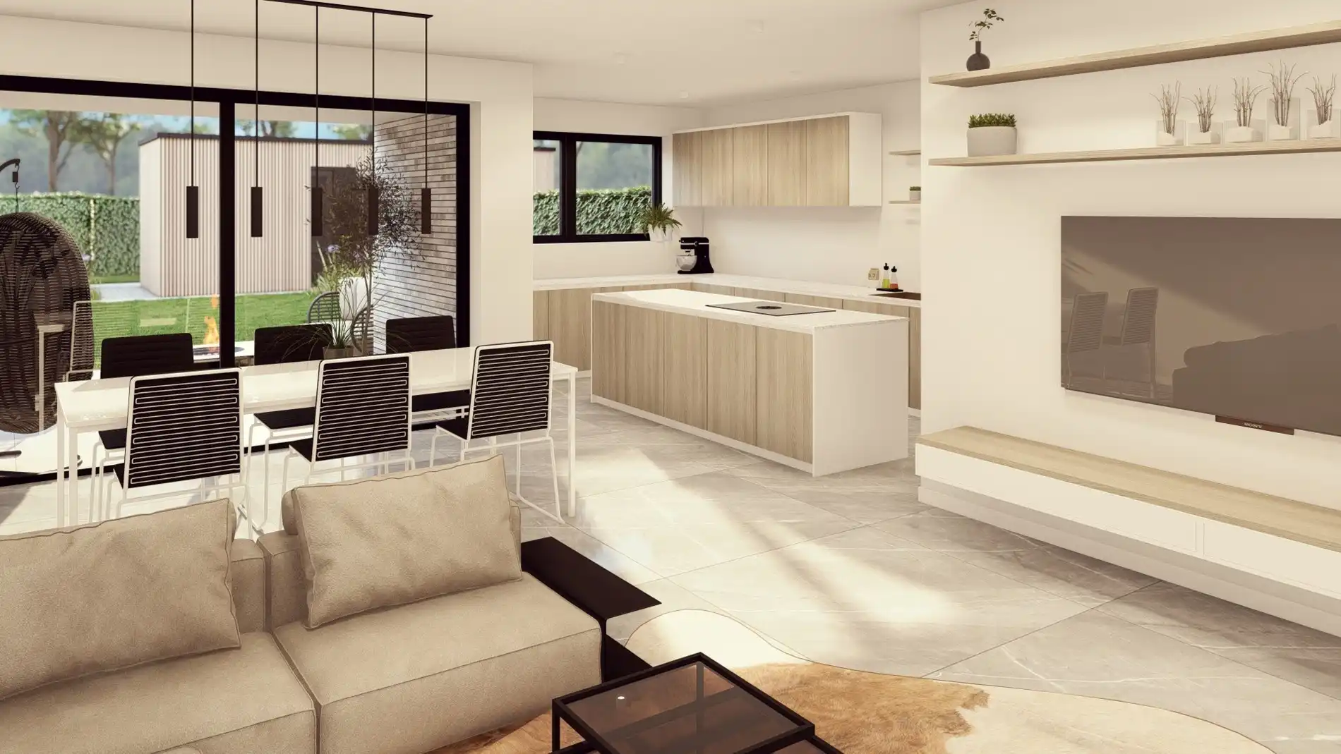 Stijlvol nieuwbouw gelijkvloersappartement met 2 slaapkamers en privé tuin foto {{pictureIndex}}