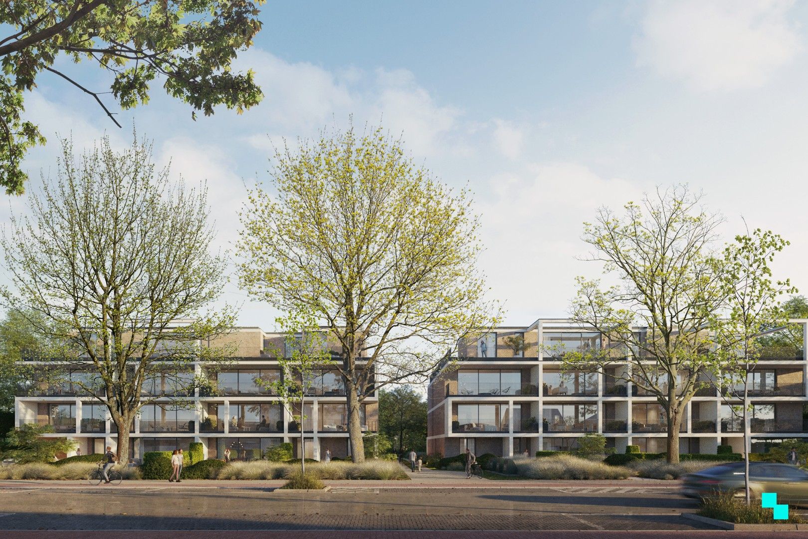 Stedelijk wonen en een groene omgeving foto {{pictureIndex}}