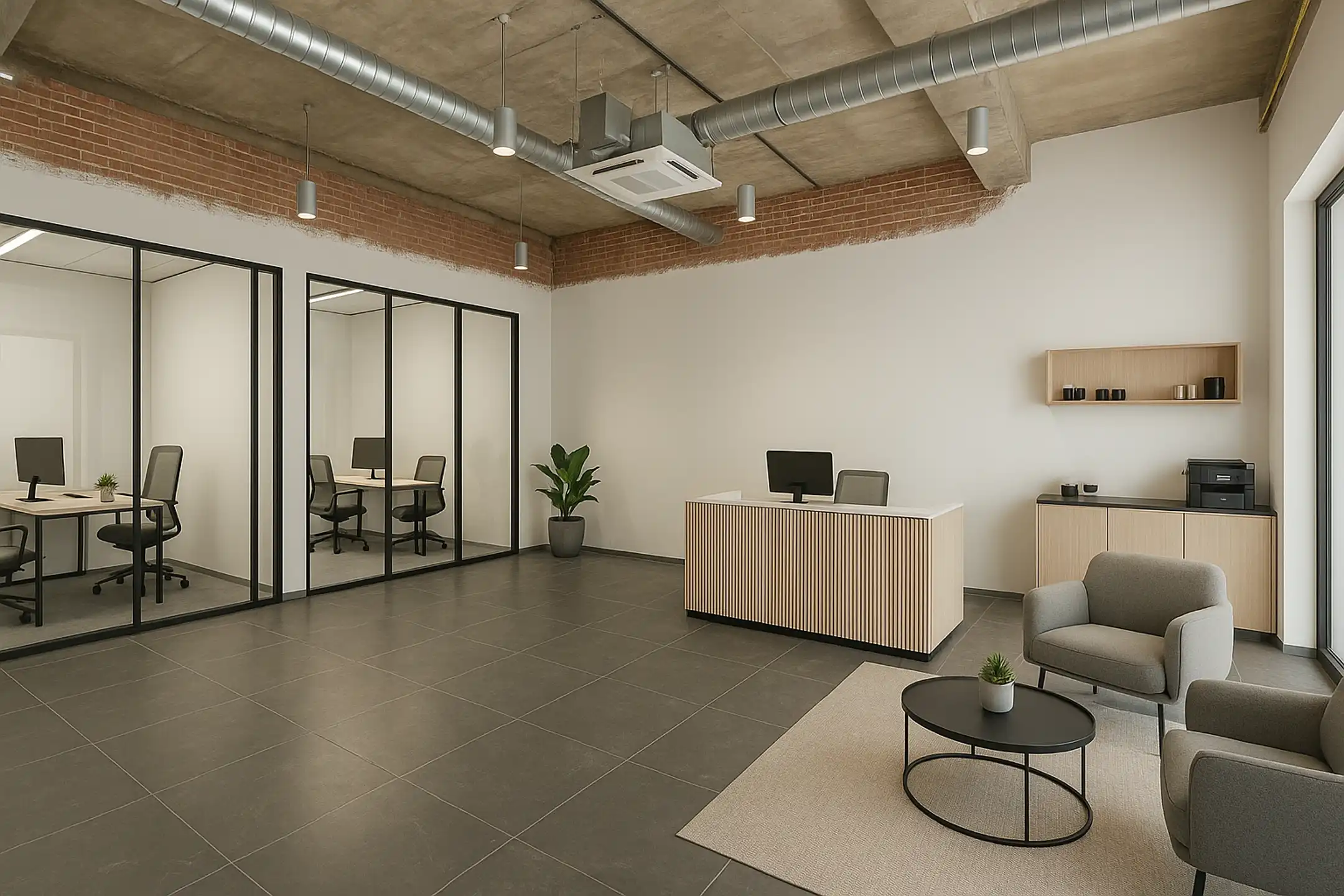 Afgewerkt handelspand van 90m² in Heppen met parkeerplaats! foto {{pictureIndex}}