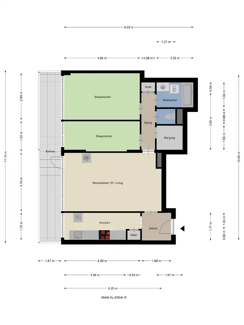 Appartement met 2 slaapkamers, ruim terras en private kelderberging in Heverlee! – EPC 114 kWh/m² - bewoonbare opp. 85 m² foto 21