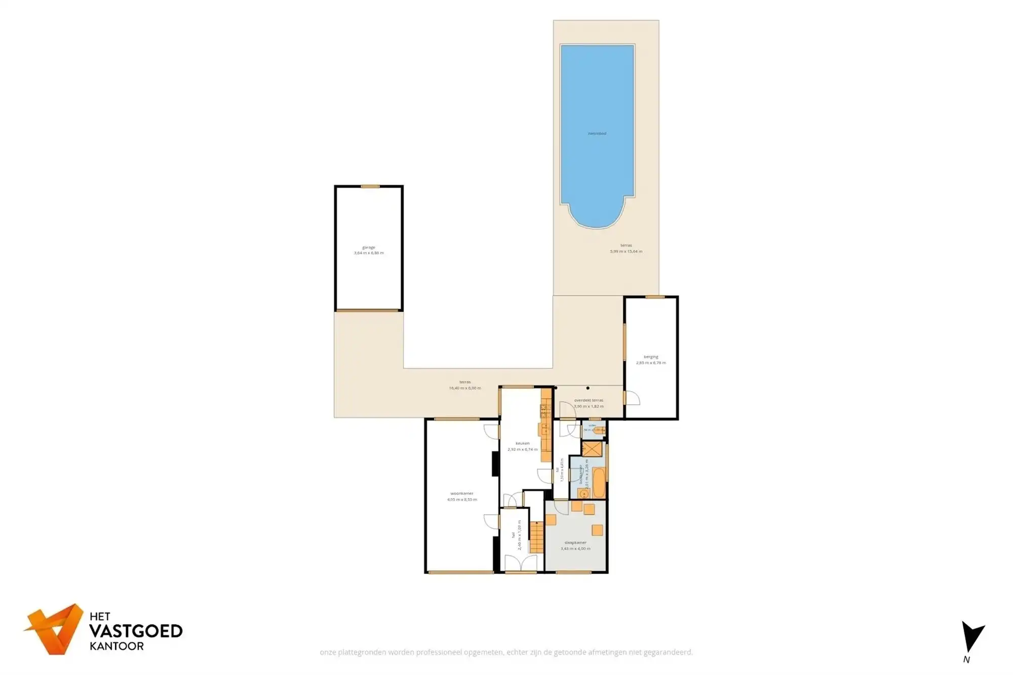 INSTAPKLARE, CENTRAAL GELEGEN WONING OP RUIM PERCEEL MET ZWEMBAD foto 28
