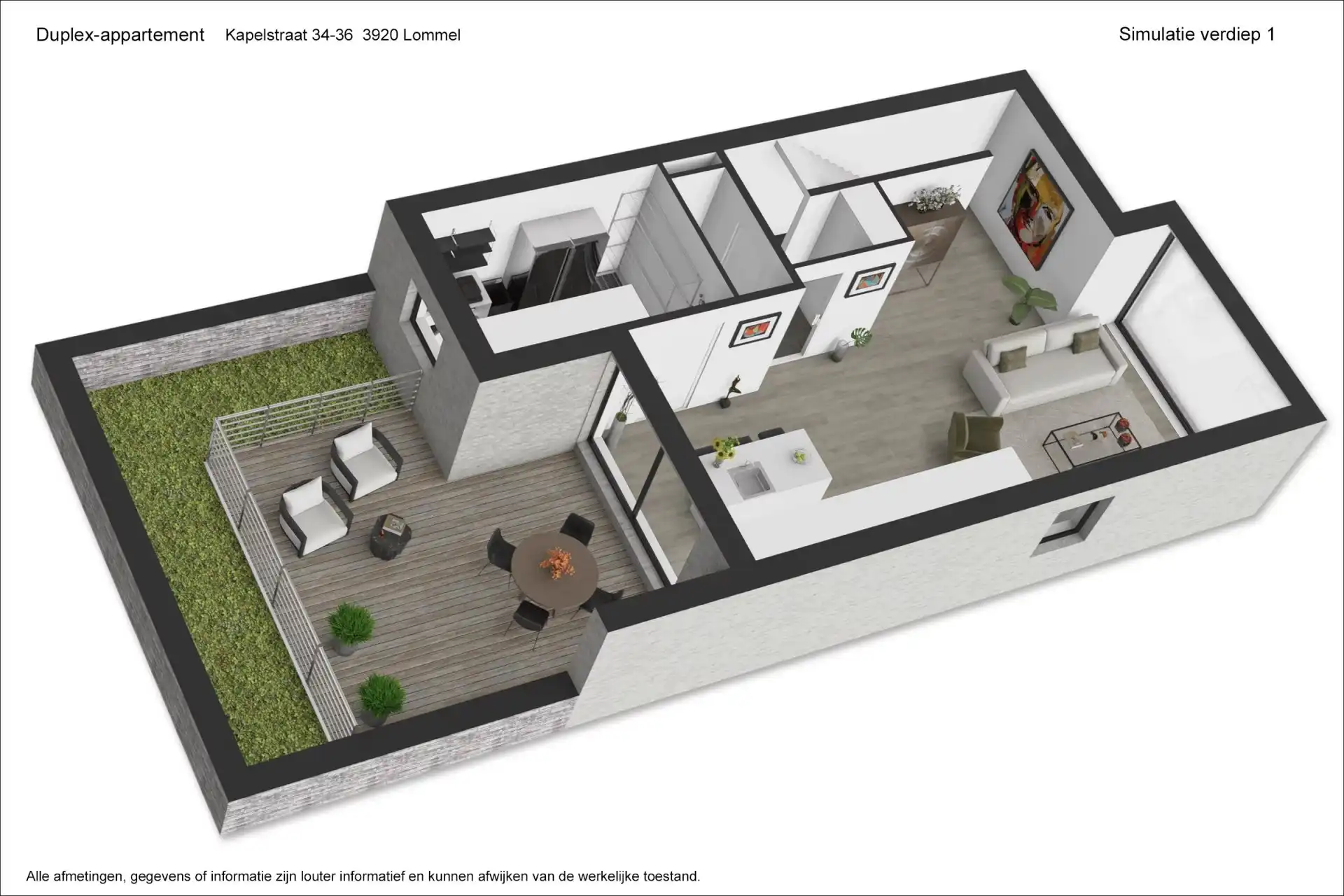 Nieuwbouwappartement (1st + 2de verd.) met 3 slaapkamers en mooie terrassen. foto 22