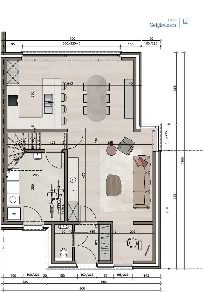 Moderne woning met carport, 3 slpk en vaste trap naar zolder (lot 03) foto 5