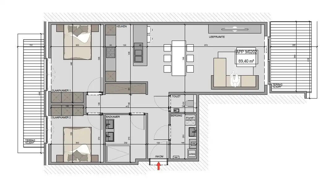 Nieuwbouwappartement te huur met 2 terrassen en 2 slaapkamers in Anzegem foto 12