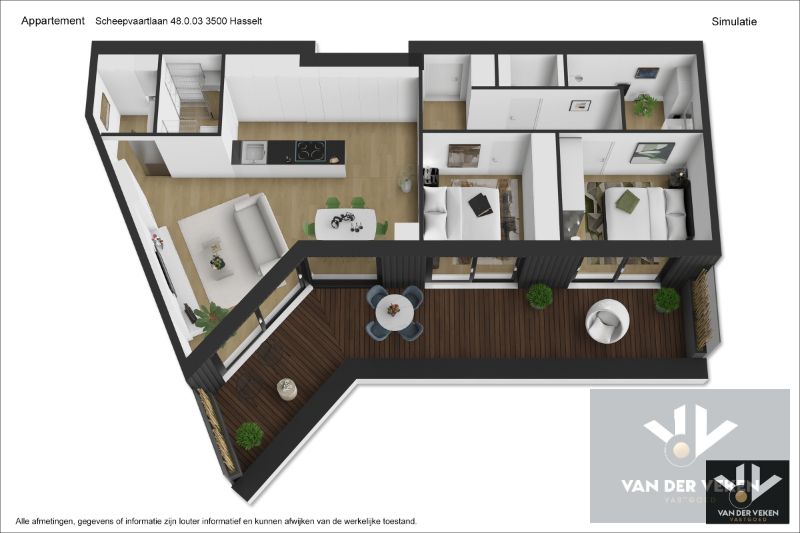 APPARTEMENT MET 2 SLAAPKAMERS “RESIDENTIE ZUIDZICHT” GELIJKVLOERS GRENZEND AAN BINNENTUIN foto 28
