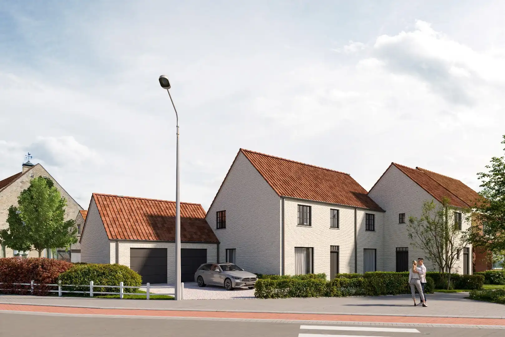 Duurzame halfopen nieuwbouwwoning met 3 slaapkamers en aangename tuin te Dudzele foto {{pictureIndex}}
