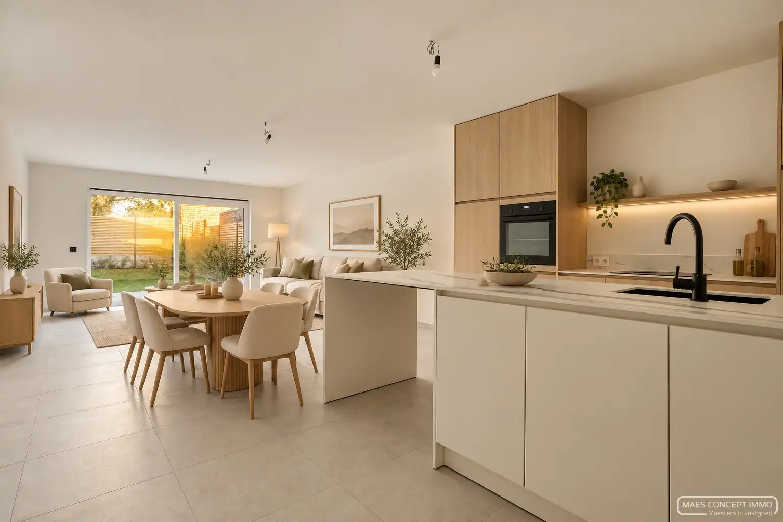 Nieuwbouw woning te koop in centrum Deerlijk met geothermie - geschilderd foto 3