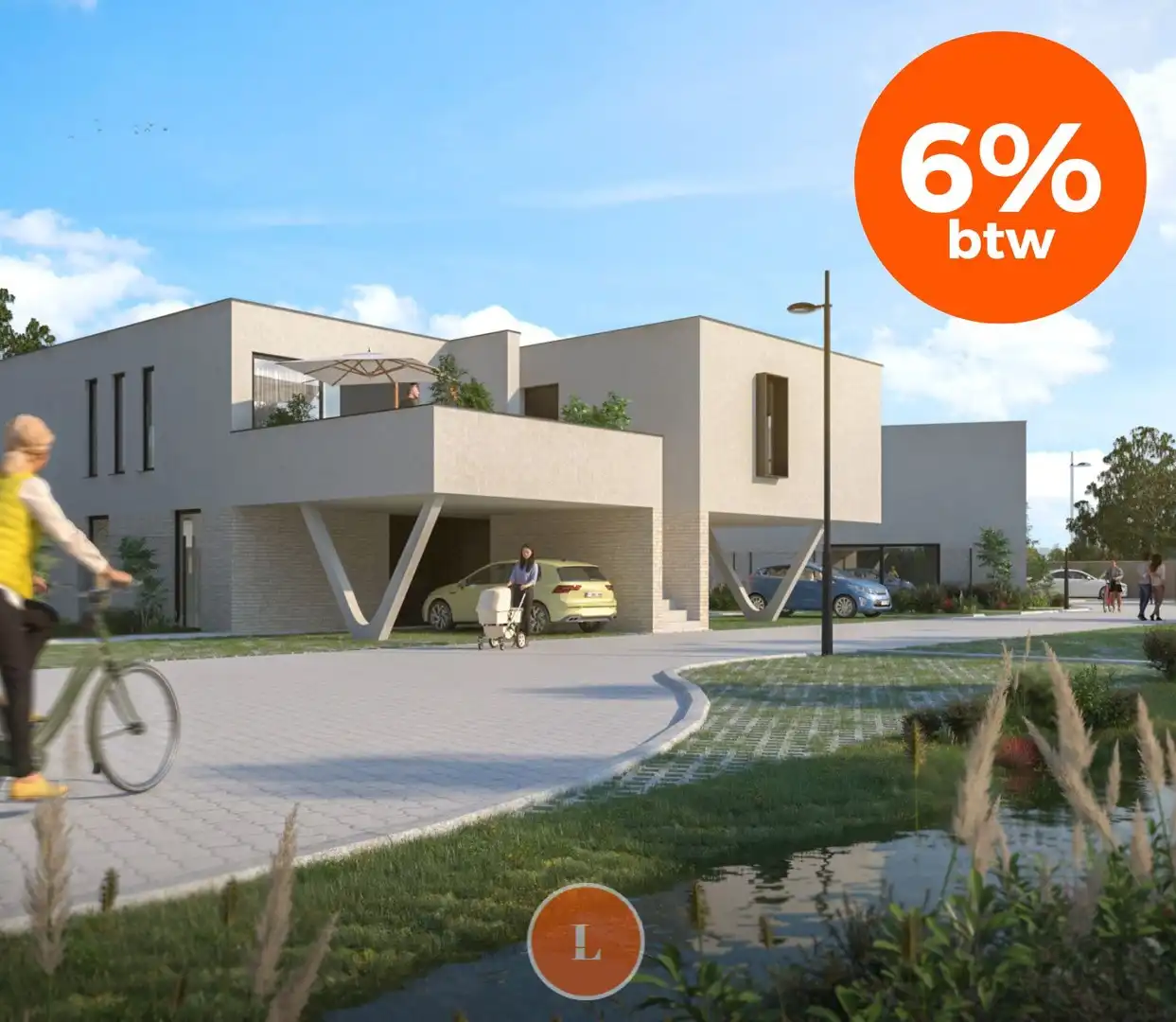 Nieuwbouw urban villa appartement met ruim terras en parkeerplaats foto 2