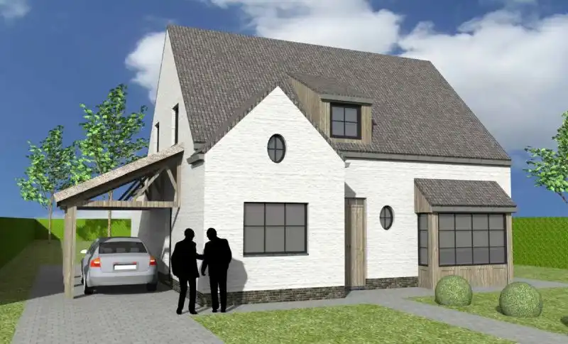 Nieuw te bouwen alleenstaande woning te Wielsbeke. foto {{pictureIndex}}