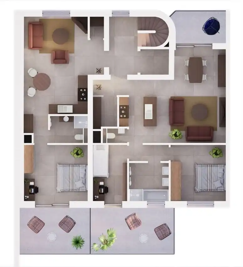 Comfortabel appartement, 2slk en 2 terrassen foto 10