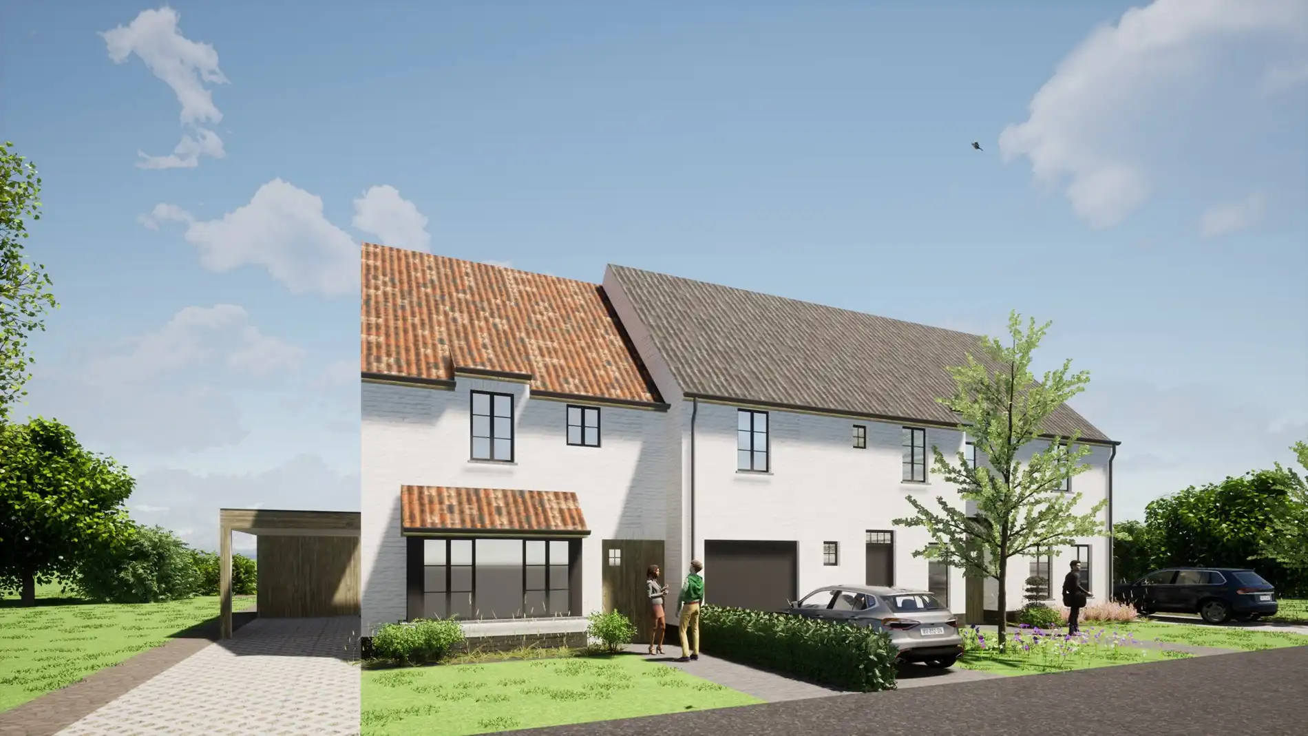 Energiezuinige nieuwbouwwoningen met tuin en open uitzicht in Petegem foto 3