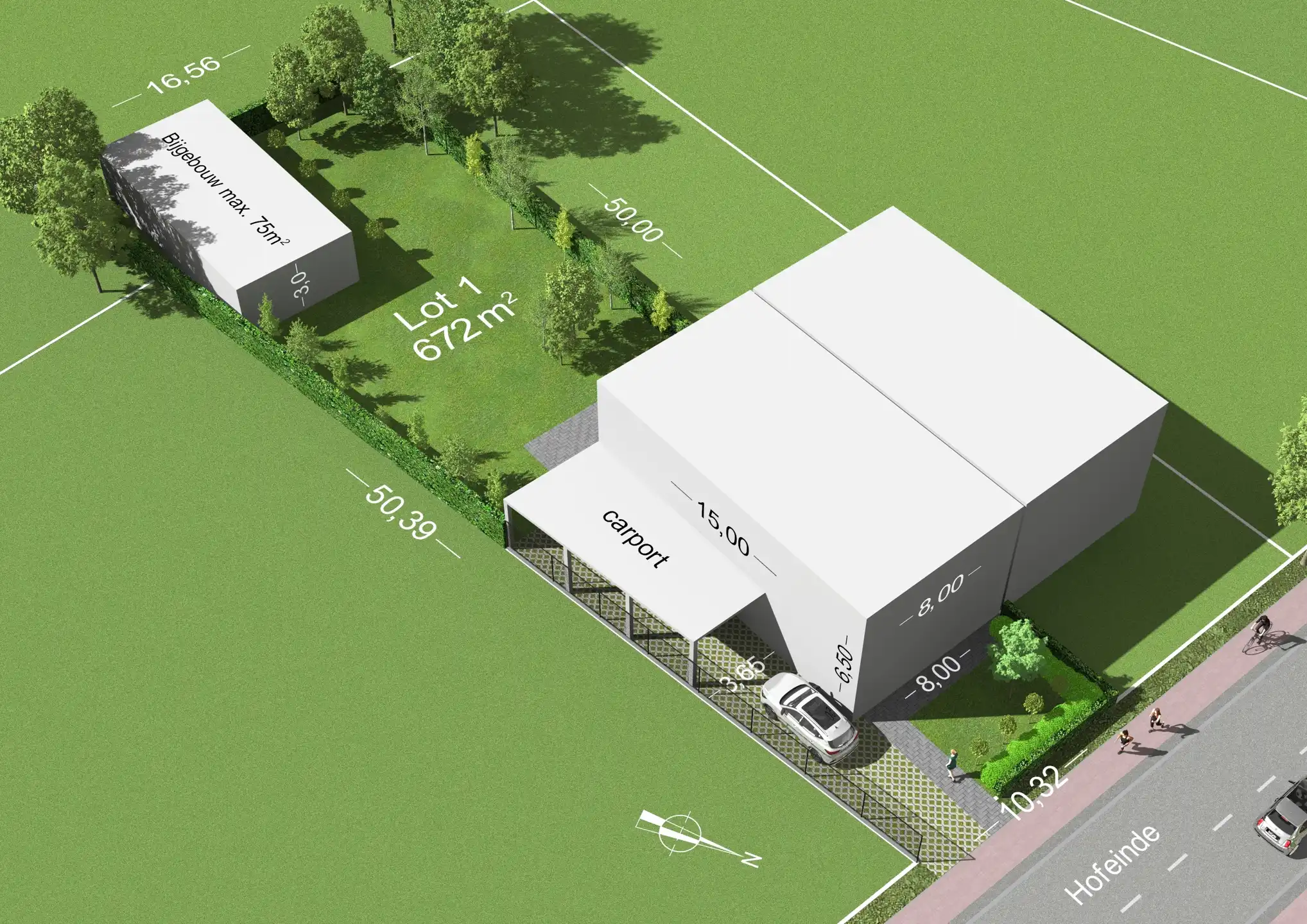 Bouwgrond (672m²) voor halfopen bebouwing te Vosselaar! foto 6
