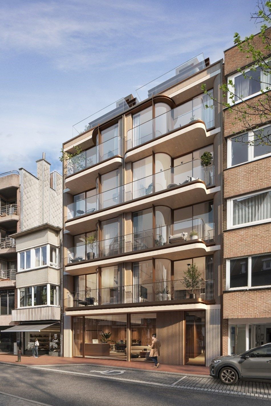 Ruim (90 m2) nieuwbouw appartement met 2 slaapkamers en terras gelegen  op de Lippenslaan in hartje van Knokke. foto 1