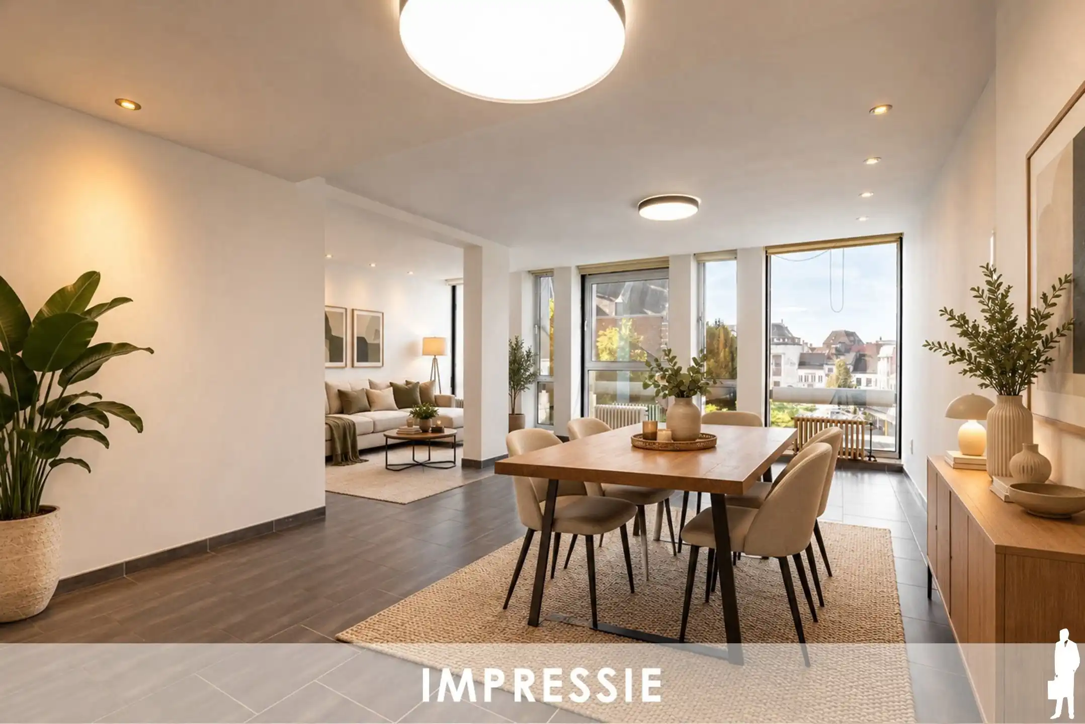 Ruim appartement met 2 slaapkamers, parking en groot terras foto 3