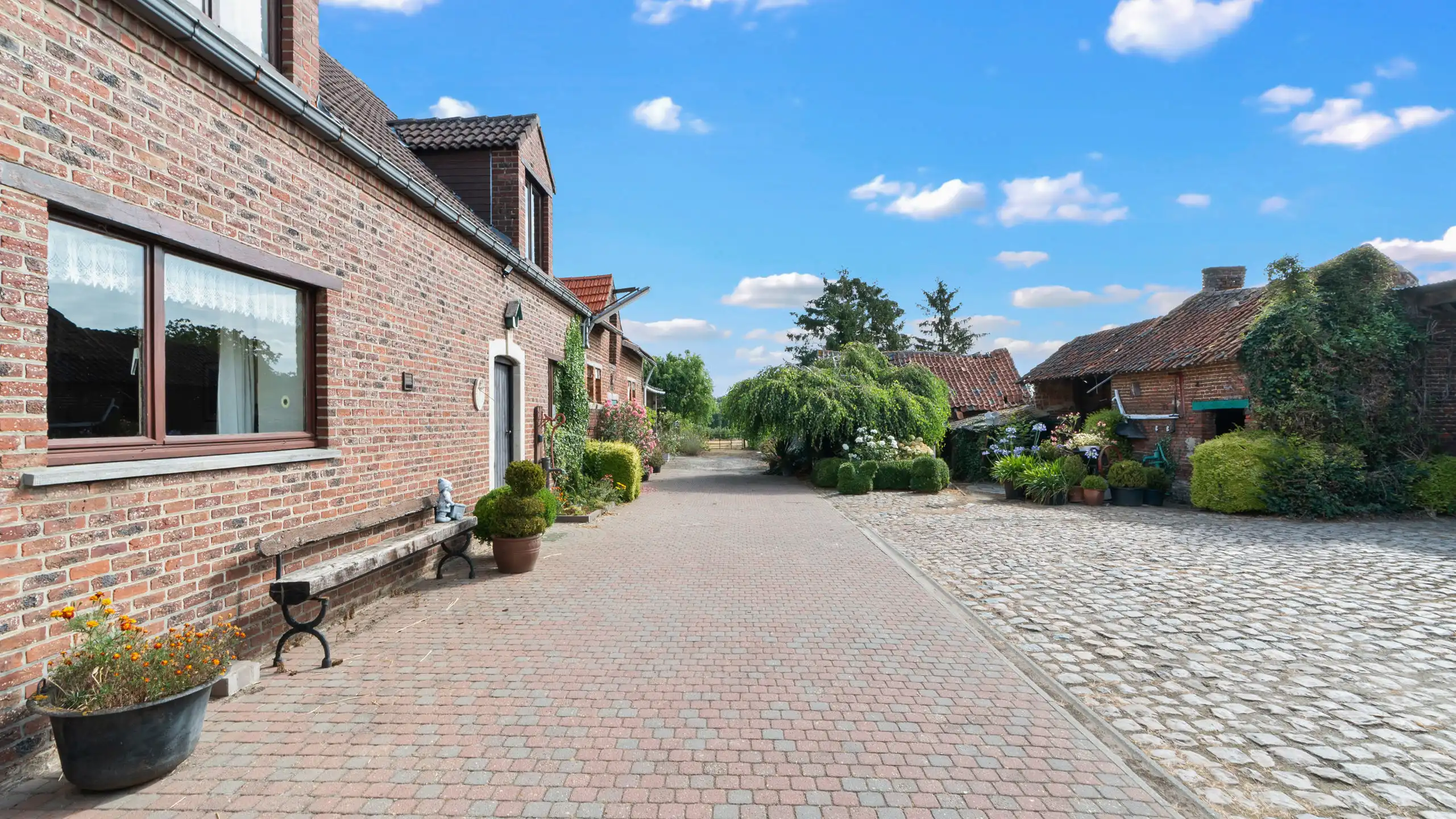 TIELT-WINGE- Ruime woning met bijgebouwen, binnenkoer op 96a foto 5