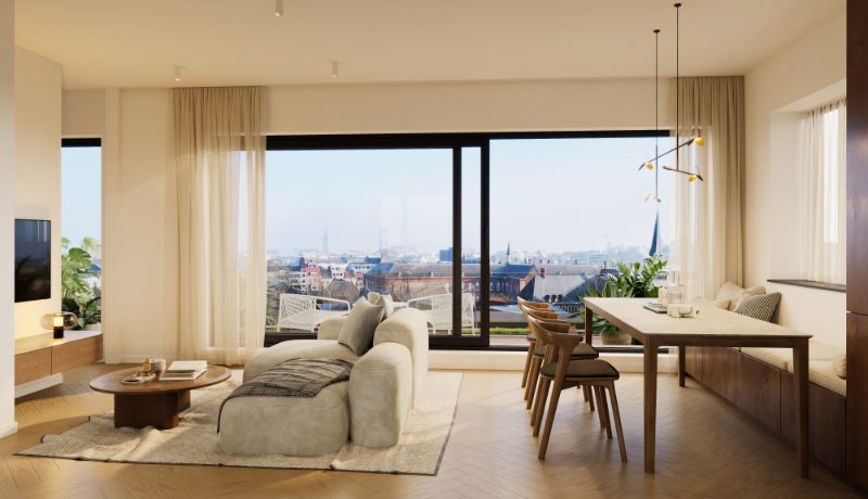 Unieke penthouse met zicht over de Bijloke-site foto {{pictureIndex}}