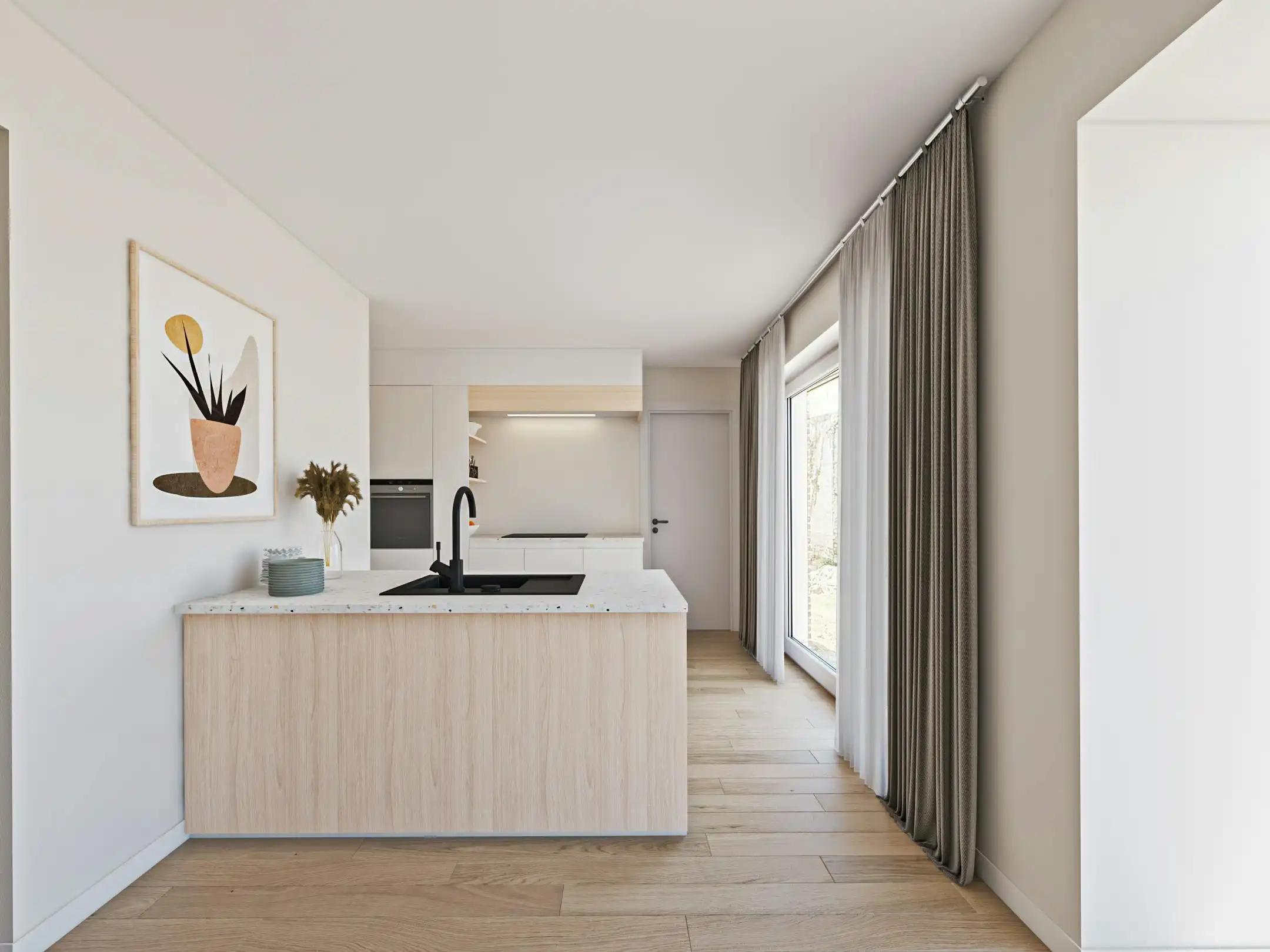 Halfopen nieuwbouwwoning te koop met 3 kamers, oprit en tuin foto 4