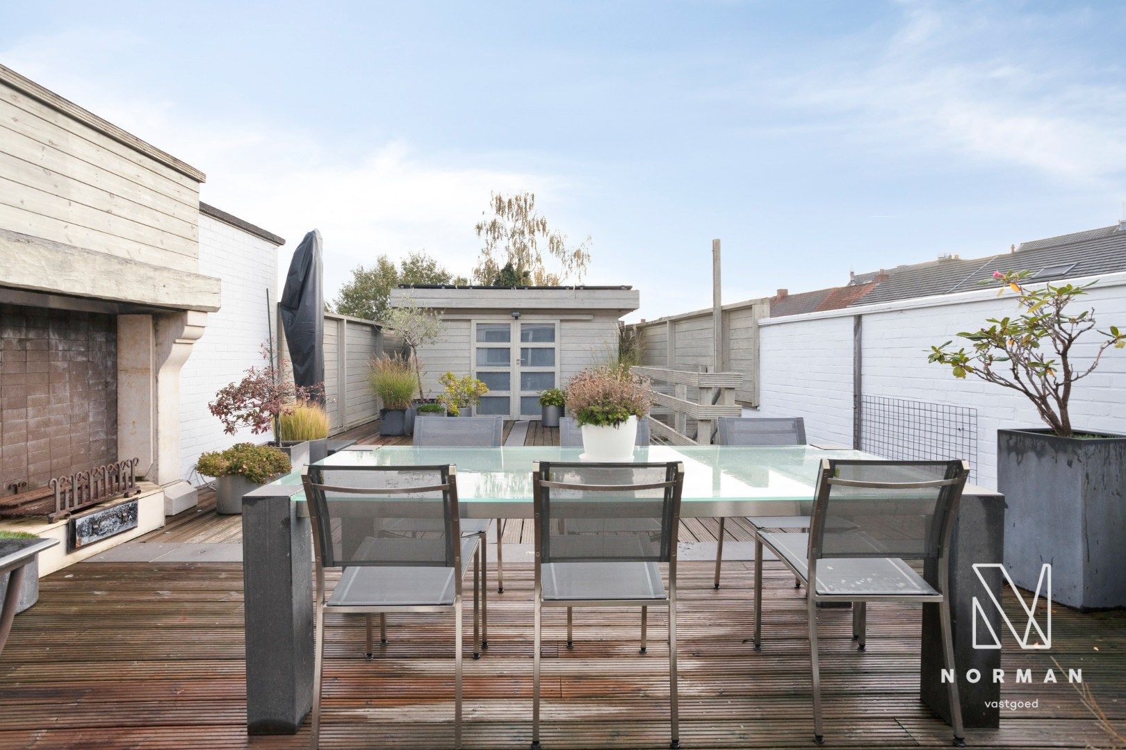 Duplex te koop in het centrum van Kuurne met 3 slaapkamers en een groot zongericht terras met tuinhuis.  foto 29