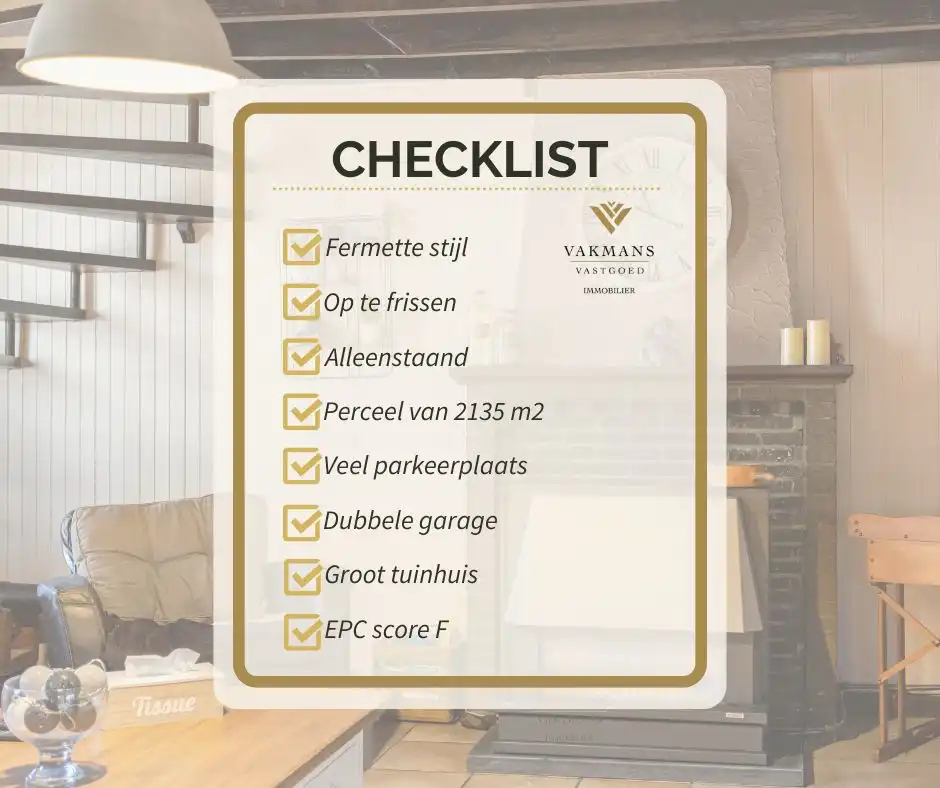 Fermette woning met oprit, dubbele garage en prachtige tuin foto 2