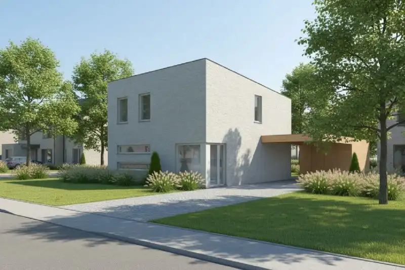 Nieuw te bouwen alleenstaande woning te Houthulst. foto {{pictureIndex}}