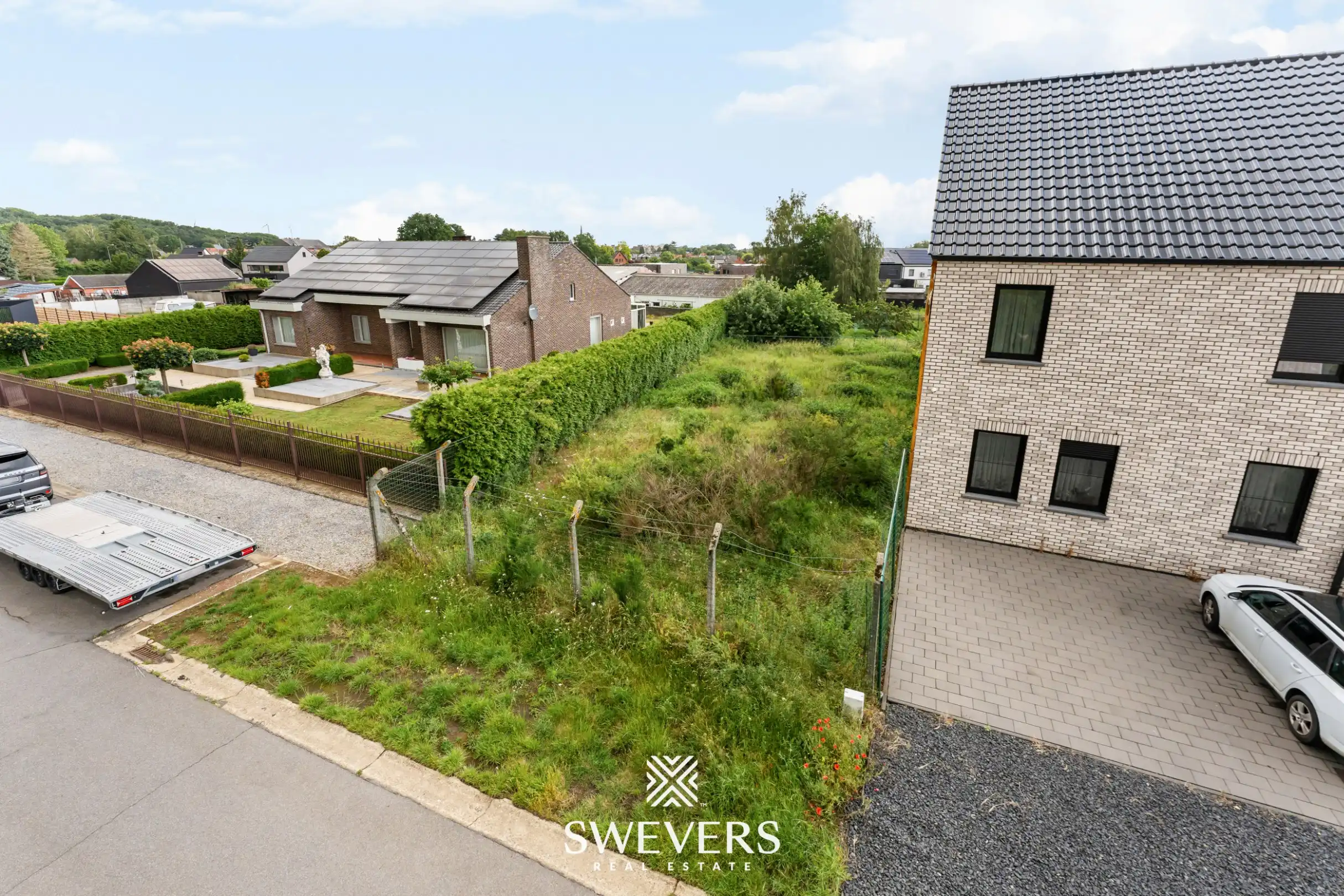 Bouwgrond voor halfopen bebouwing op 7a33 in doodlopende straat in Paal foto 6