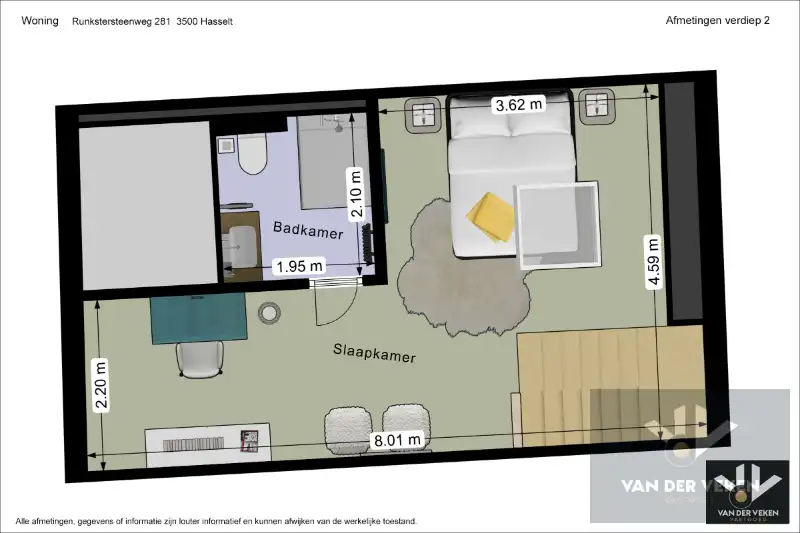 Volledig gerenoveerde, instapklare en energiezuinige rijwoning met 4 slaapkamers, 2 badkamers, zonnig terras, omheinde tuin en toegang achteraan net buiten de Grote Ring van Hasselt. foto 26