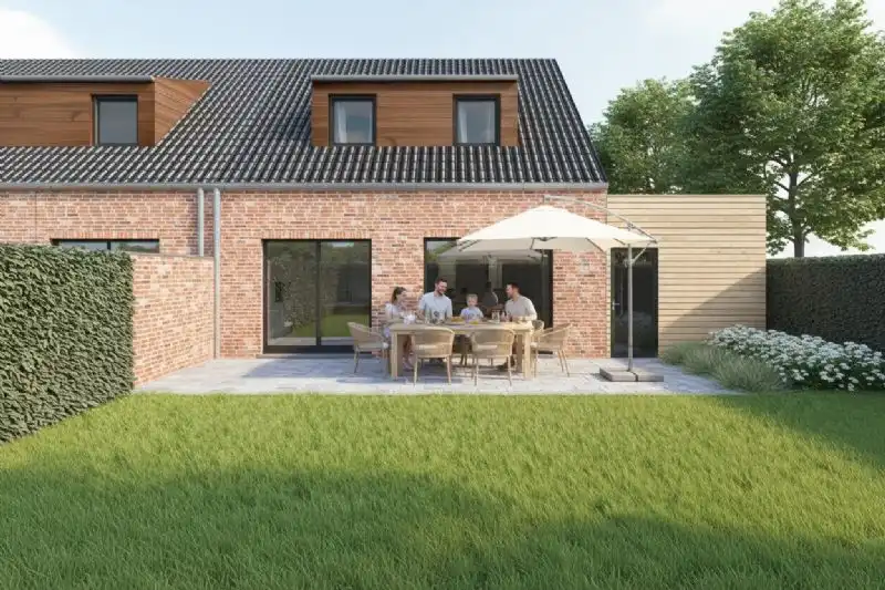 Nieuw te bouwen halfopen woning te Langemark. foto 2