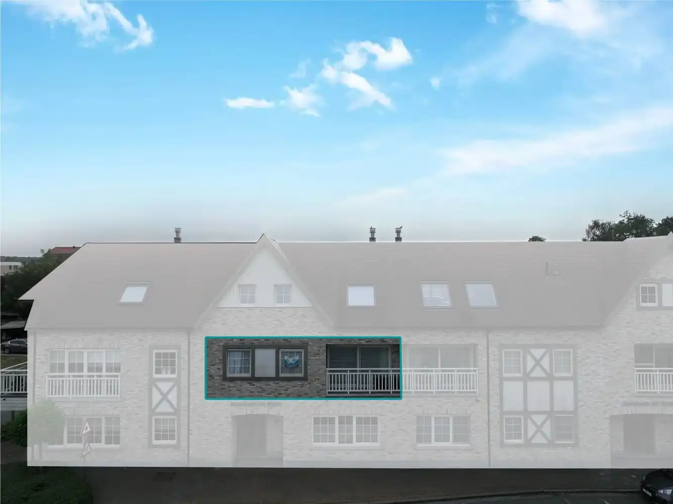 Lichtrijk appartement met twee slaapkamers en ruime garage foto {{pictureIndex}}
